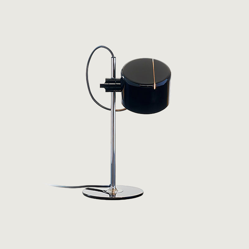 Lámpara de Mesa Moderna con Pantalla Ajustable y Base de Disco en Cromo – Ideal para Escritorio y Mesita de Noche 0