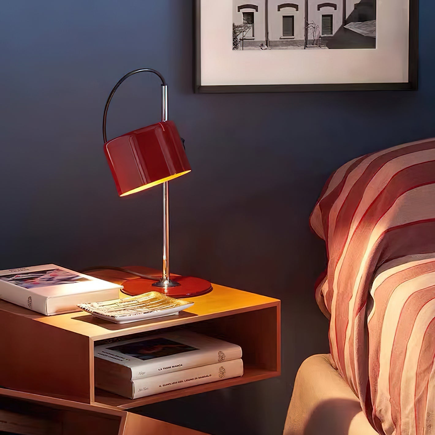 Lámpara de Mesa Moderna con Pantalla Ajustable y Base de Disco en Cromo – Ideal para Escritorio y Mesita de Noche 8