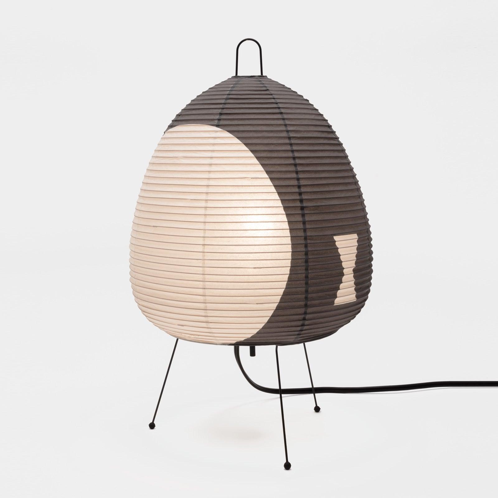 Lámpara de Mesa Moderna con Papel Washi y Estructura de Metal – Lámpara Sobremesa Ideal para Interiores, 26 cm Diámetro 11