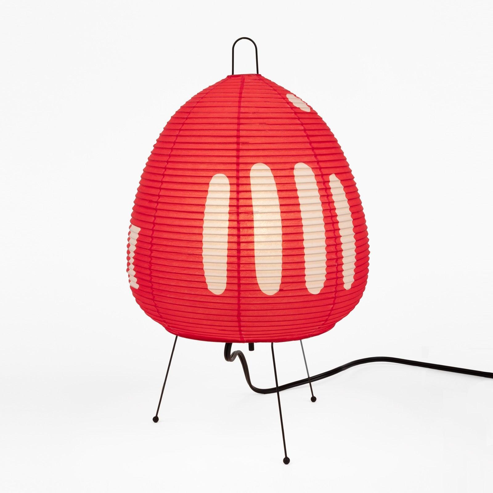 Lámpara de Mesa Moderna con Papel Washi y Estructura de Metal – Lámpara Sobremesa Ideal para Interiores, 26 cm Diámetro 14
