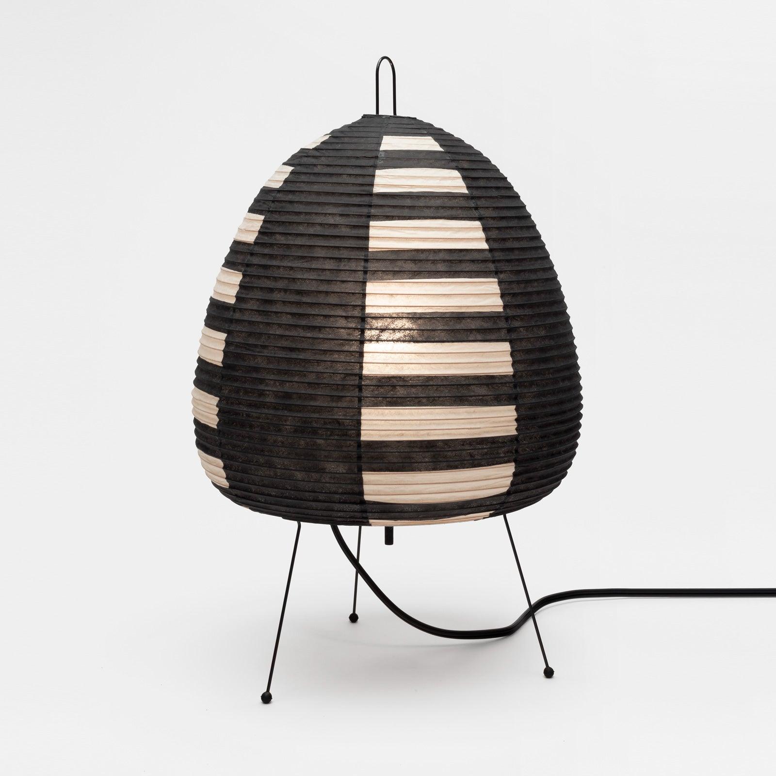 Lámpara de Mesa Moderna con Papel Washi y Estructura de Metal – Lámpara Sobremesa Ideal para Interiores, 26 cm Diámetro 9
