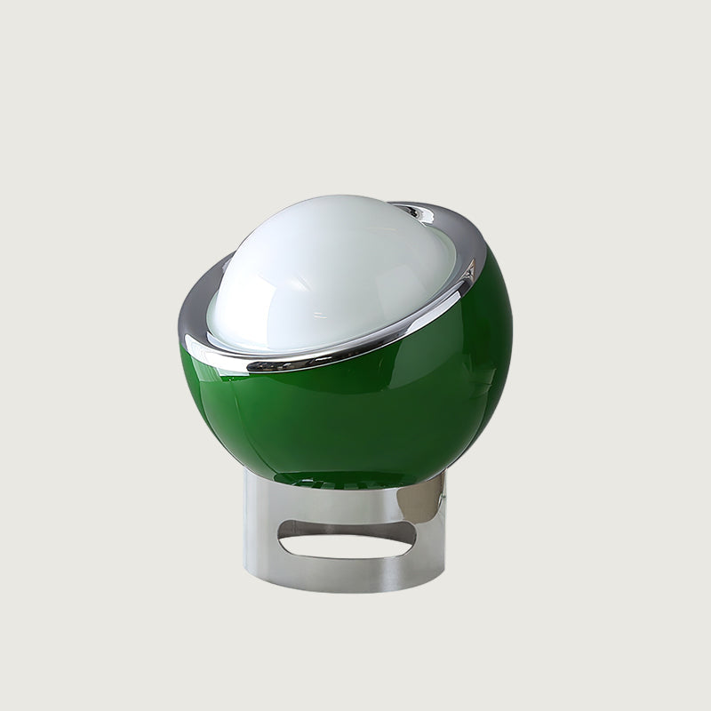 Lámpara de Mesa Moderna de Acero Inoxidable y Vidrio en Verde, Naranja y Blanco - Ideal para Decoración Interior 11