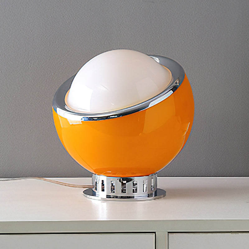 Lámpara de Mesa Moderna de Acero Inoxidable y Vidrio en Verde, Naranja y Blanco - Ideal para Decoración Interior 12