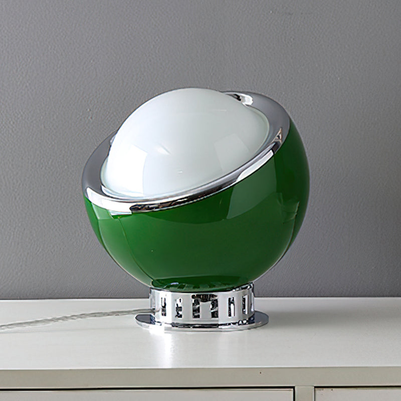 Lámpara de Mesa Moderna de Acero Inoxidable y Vidrio en Verde, Naranja y Blanco - Ideal para Decoración Interior 13