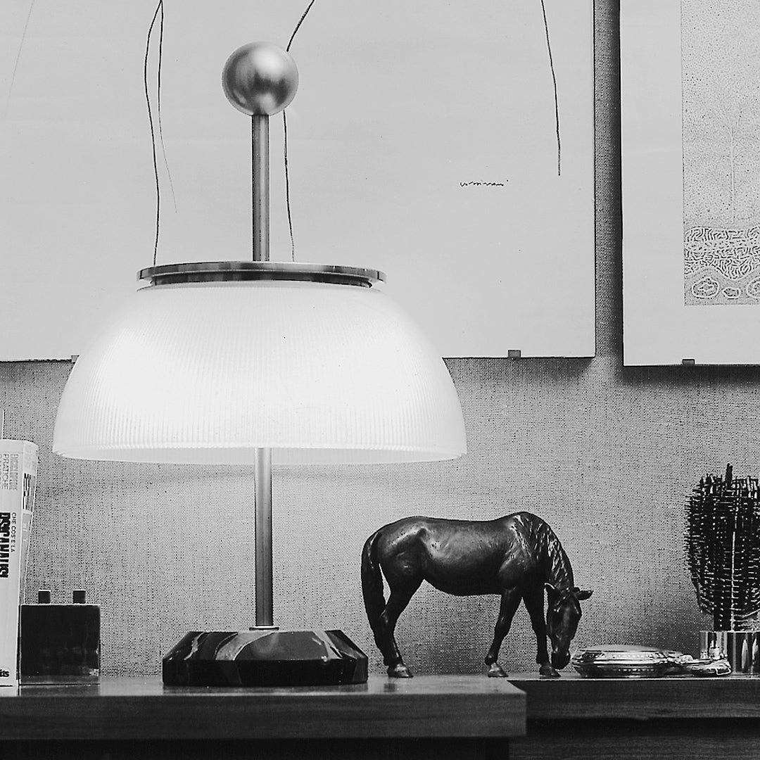 Lámpara de Mesa Moderna de Cristal y Mármol con Metal, 30cm de Diámetro, Ideal para Mesita de Noche y Sobremesa 8