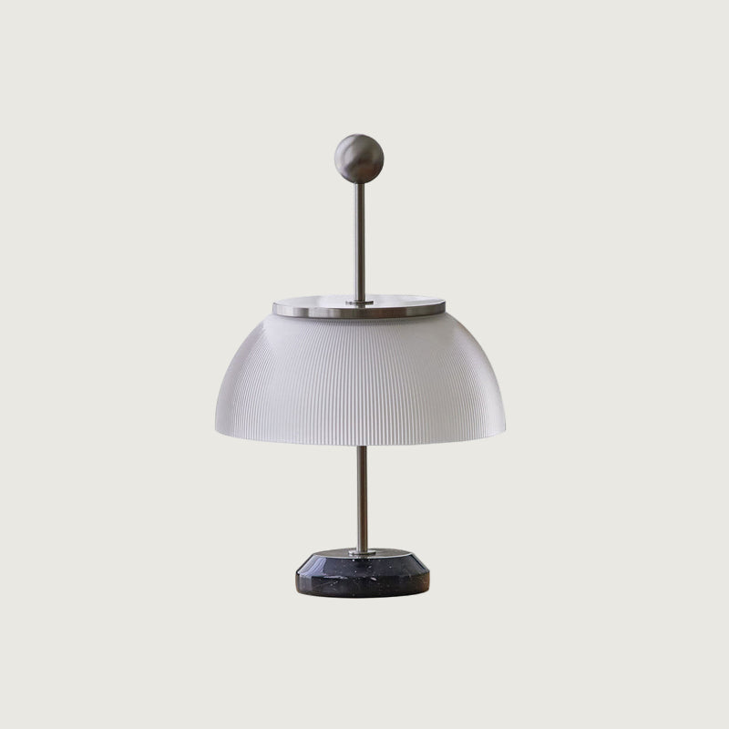 Lámpara de Mesa Moderna de Cristal y Mármol con Metal, 30cm de Diámetro, Ideal para Mesita de Noche y Sobremesa 9
