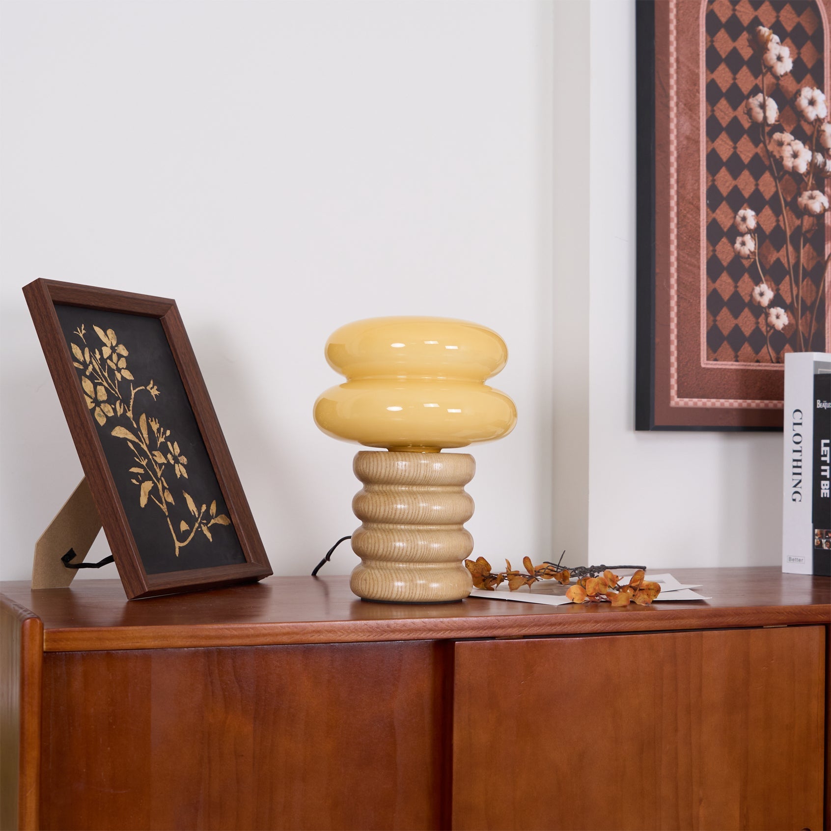 Lámpara de Mesa Moderna de Madera y Vidrio con Base G9 – Diseño Elegante para Interiores, Ideal para Mesas y Rincones 6