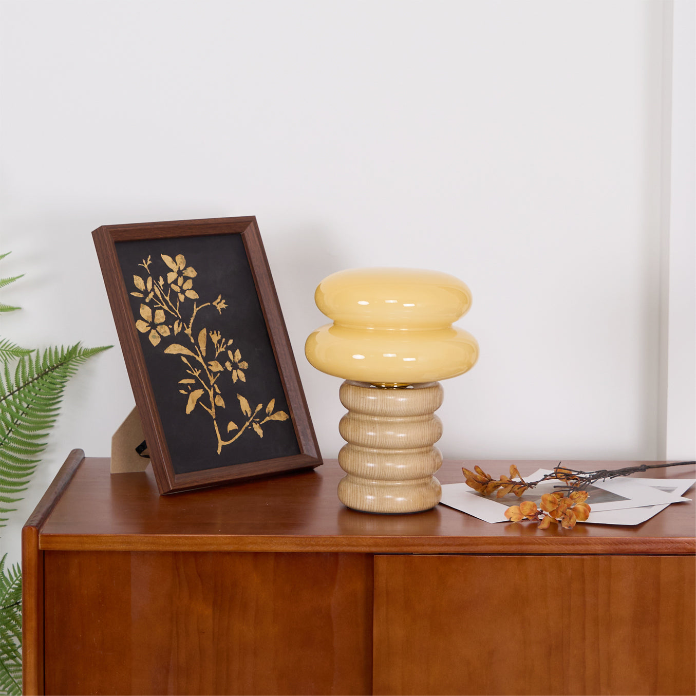 Lámpara de Mesa Moderna de Madera y Vidrio con Base G9 – Diseño Elegante para Interiores, Ideal para Mesas y Rincones 7