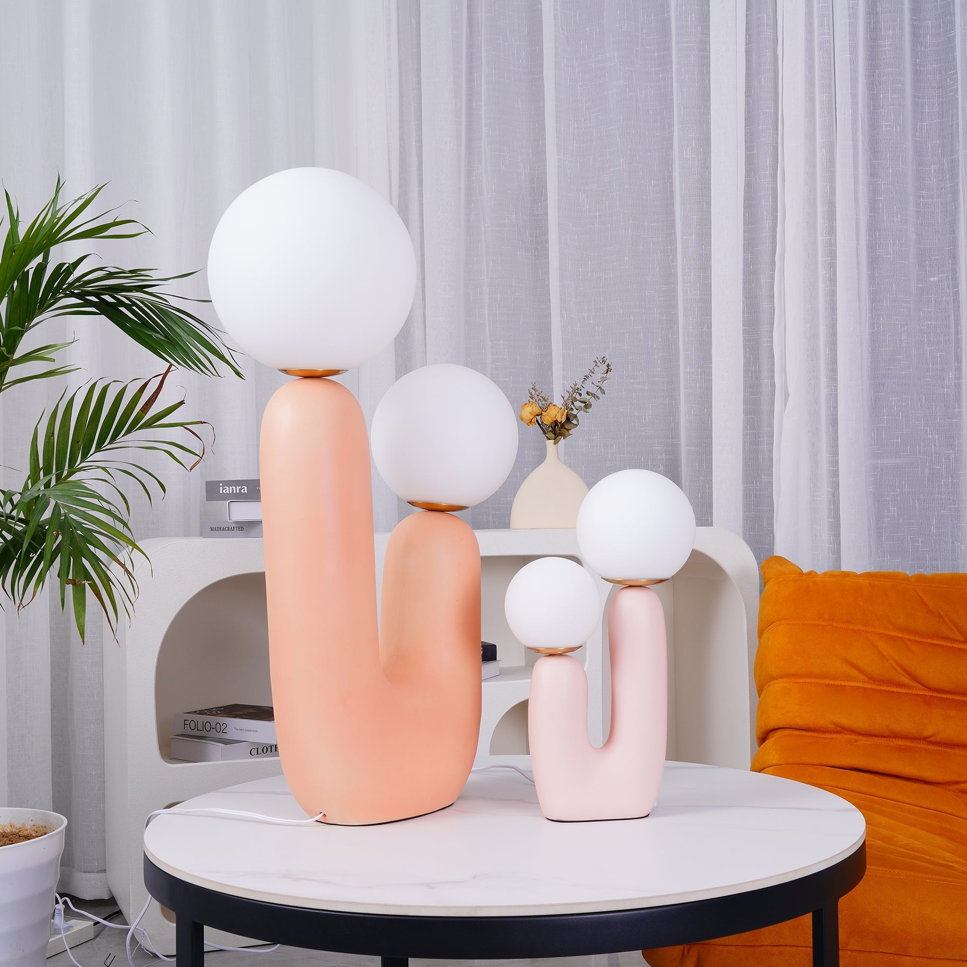 Lámpara de Mesa Moderna de Resina y Metal con Base G9 - Ideal para Escritorio y Mesita de Noche, Disponible en Varios Colores 9
