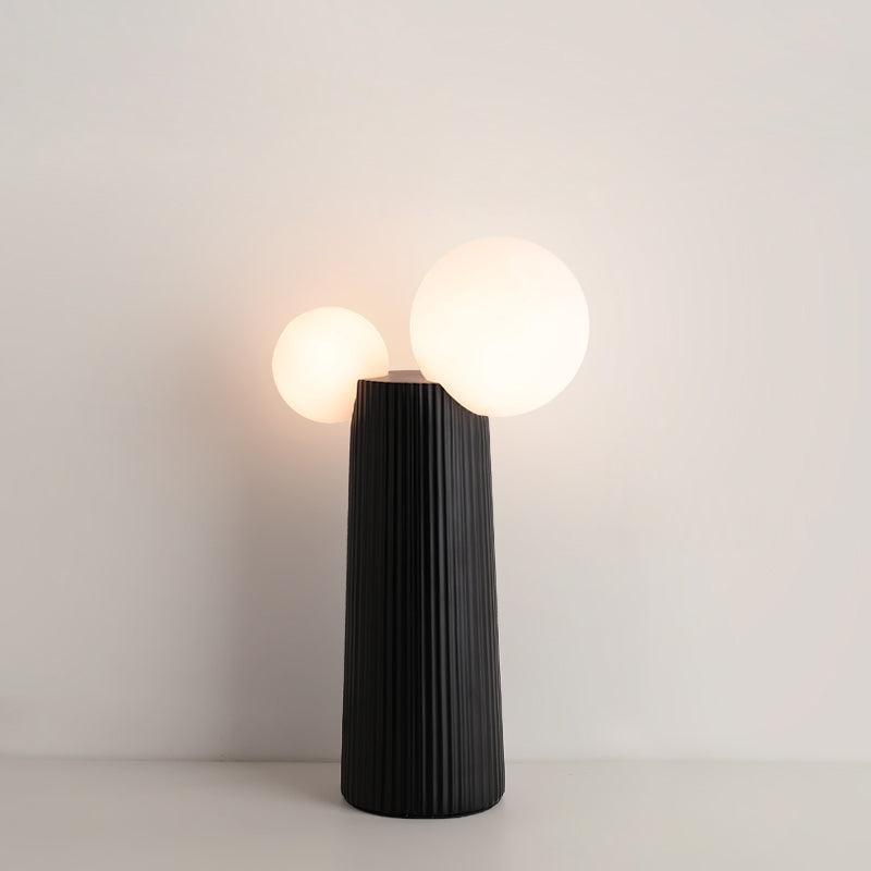 Lámpara de Mesa Moderna de Resina y Vidrio, Diseño Escultural para Interiores - 21 cm Diámetro, Varios Colores 0