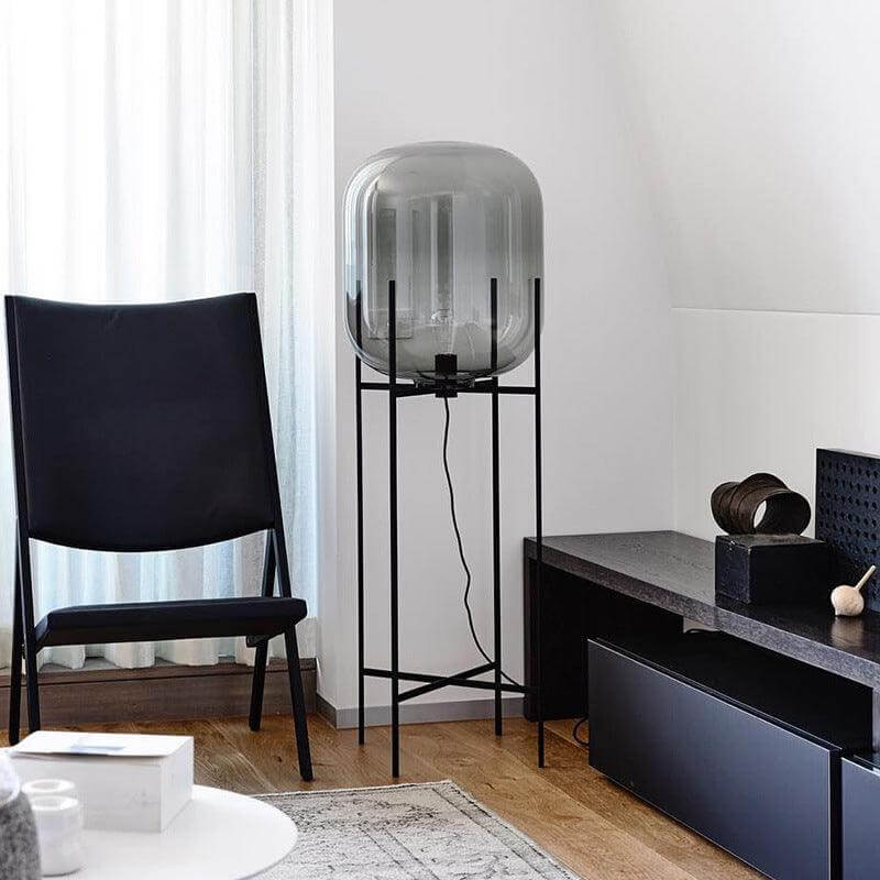 Lámpara de Mesa Oda de Vidrio Soplado con Base de Cerámica – Luz Ambiental Cálida para Mesita de Noche 8