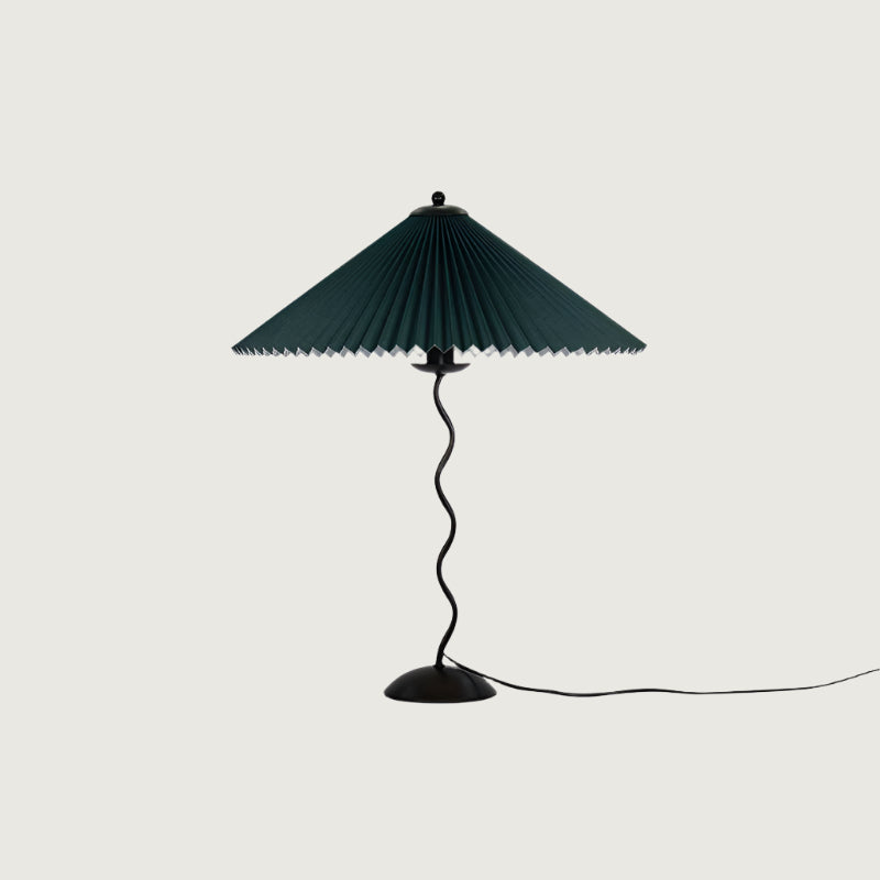 Lámpara de Mesa Origami Estilo Nórdico con Pantalla de Tela y Diseño Curvo - Color Negro 10