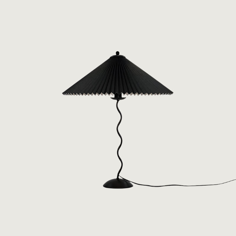 Lámpara de Mesa Origami Estilo Nórdico con Pantalla de Tela y Diseño Curvo - Color Negro 11