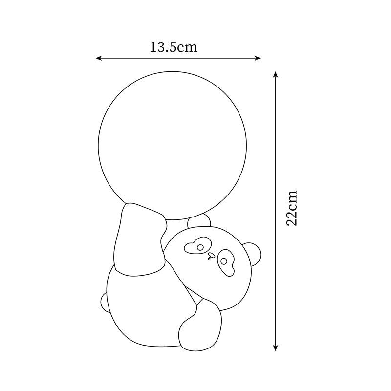 Lámpara de Mesa Panda Pippi con Luz LED Integrada y Diseño Acogedor – Ideal para Mesas y Rincones 4
