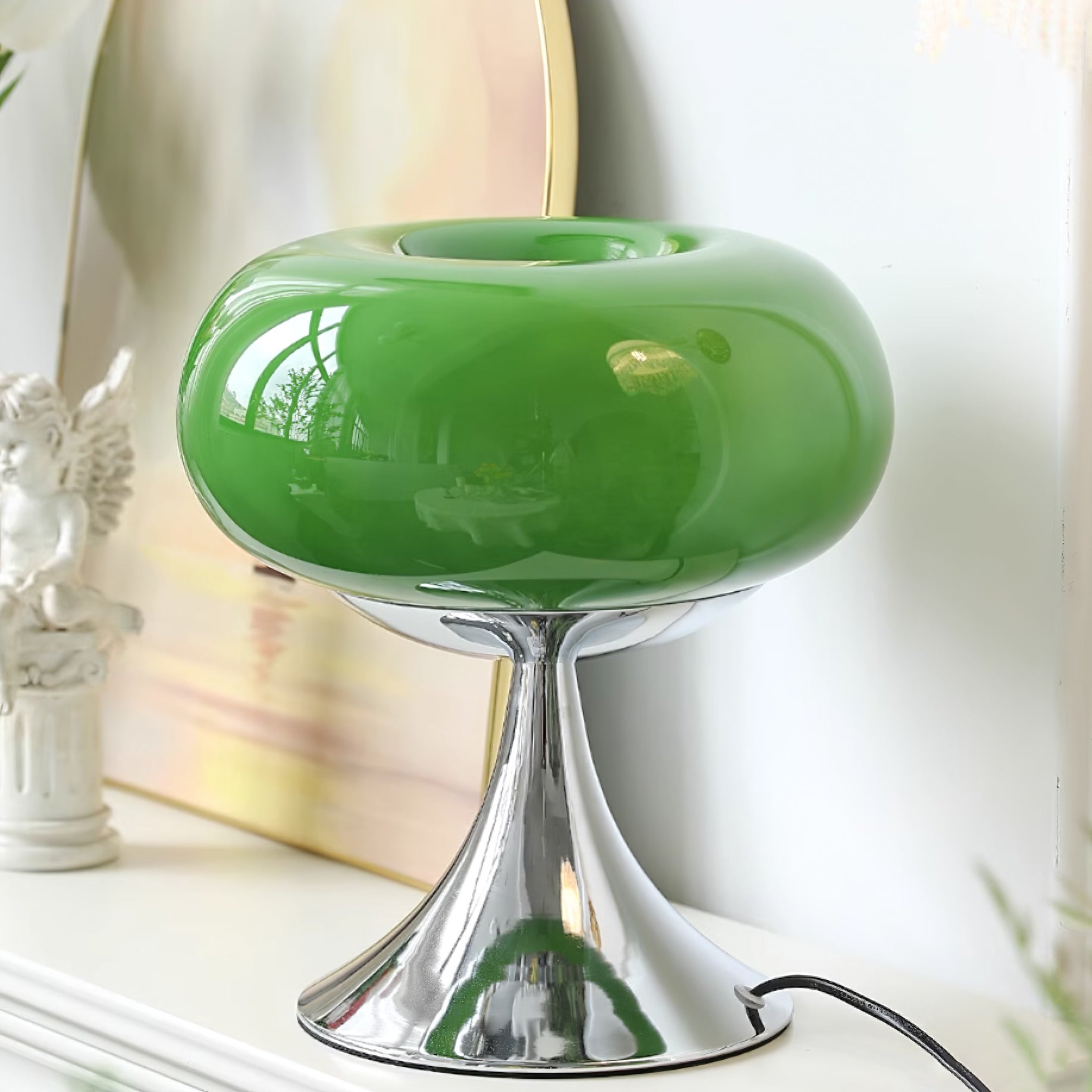 Lámpara de Mesa Piruleta LED Colorida – Diseño Moderno, 28 cm Diámetro, Metal y Vidrio para Decoración Interior 2