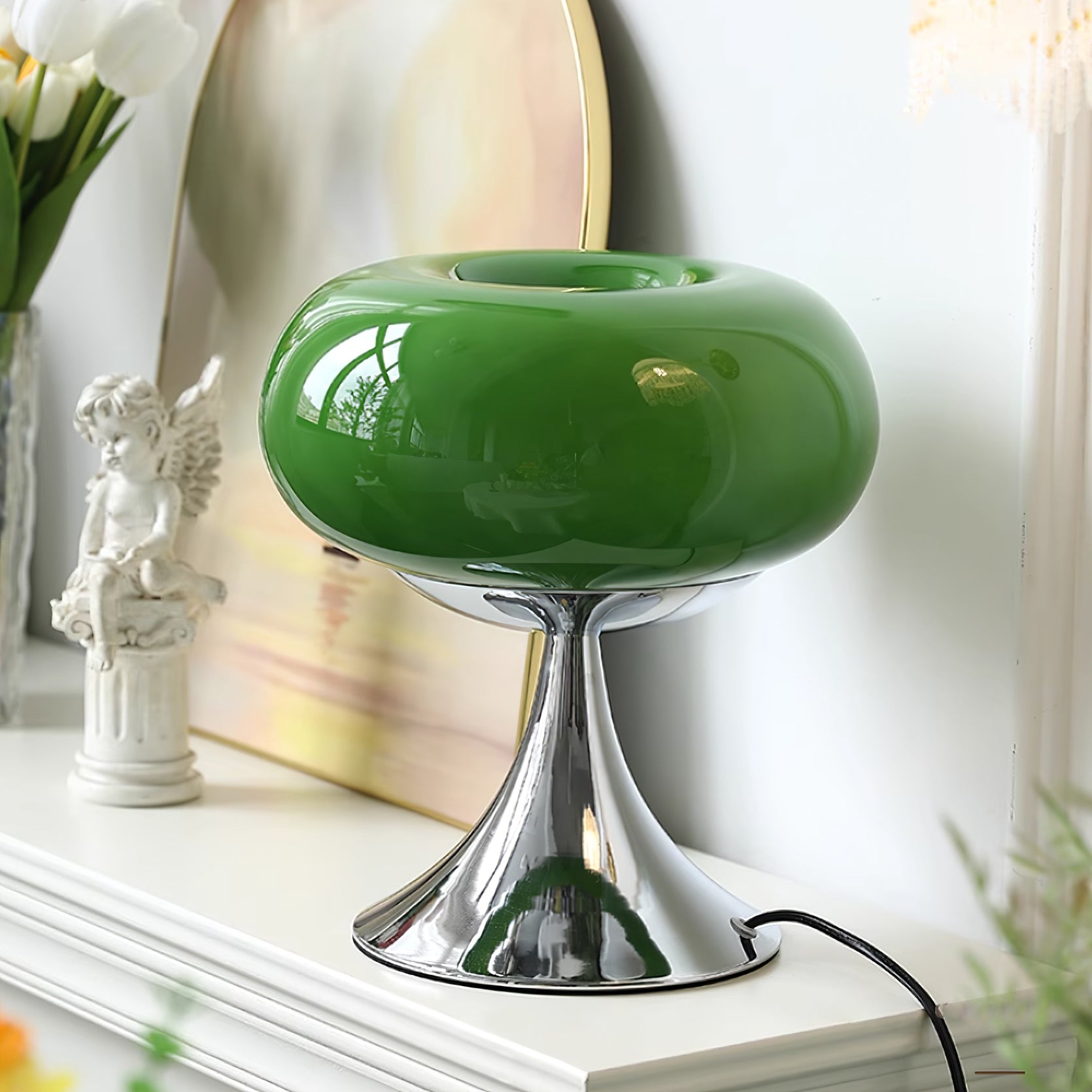 Lámpara de Mesa Piruleta LED Colorida – Diseño Moderno, 28 cm Diámetro, Metal y Vidrio para Decoración Interior 5
