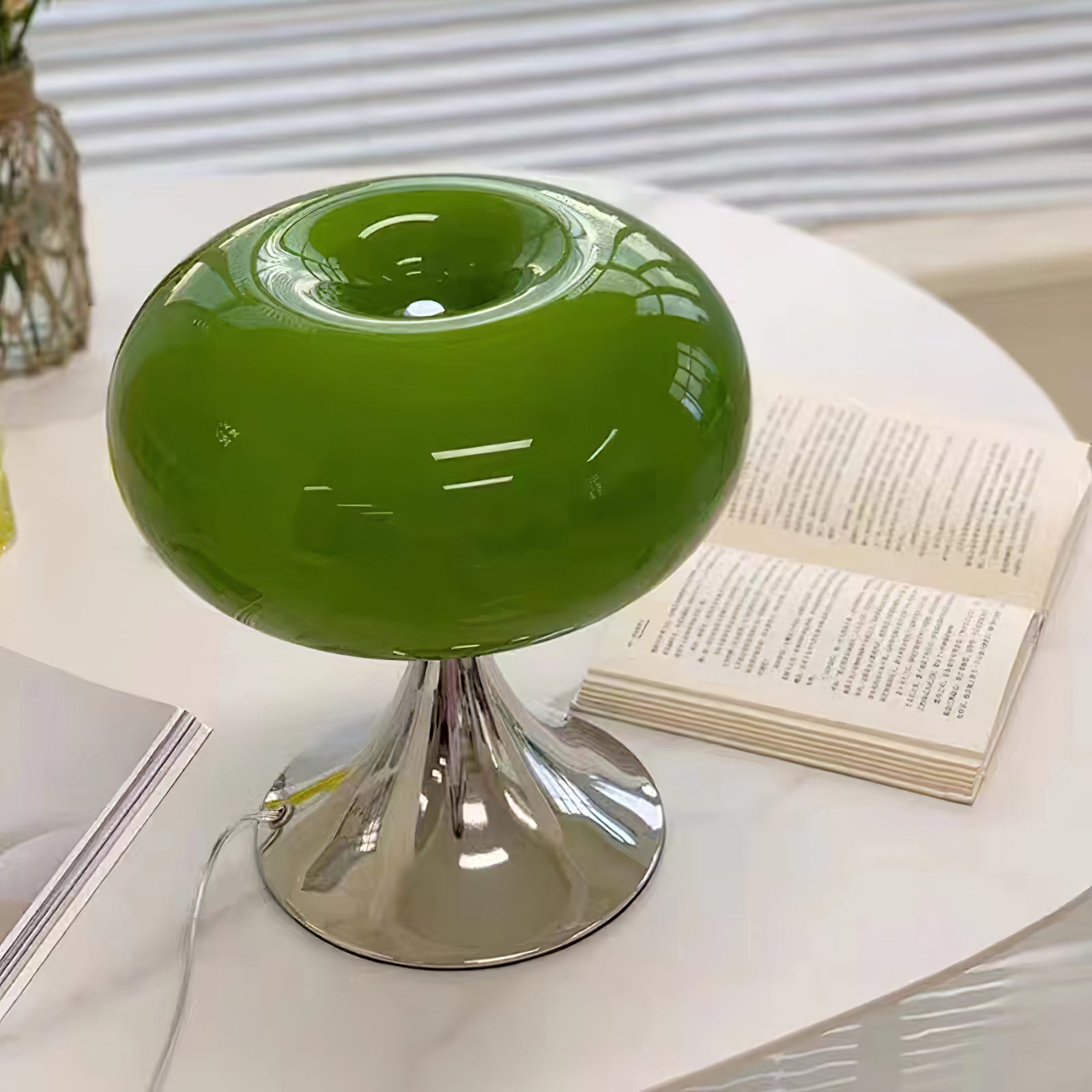 Lámpara de Mesa Piruleta LED Colorida – Diseño Moderno, 28 cm Diámetro, Metal y Vidrio para Decoración Interior 7