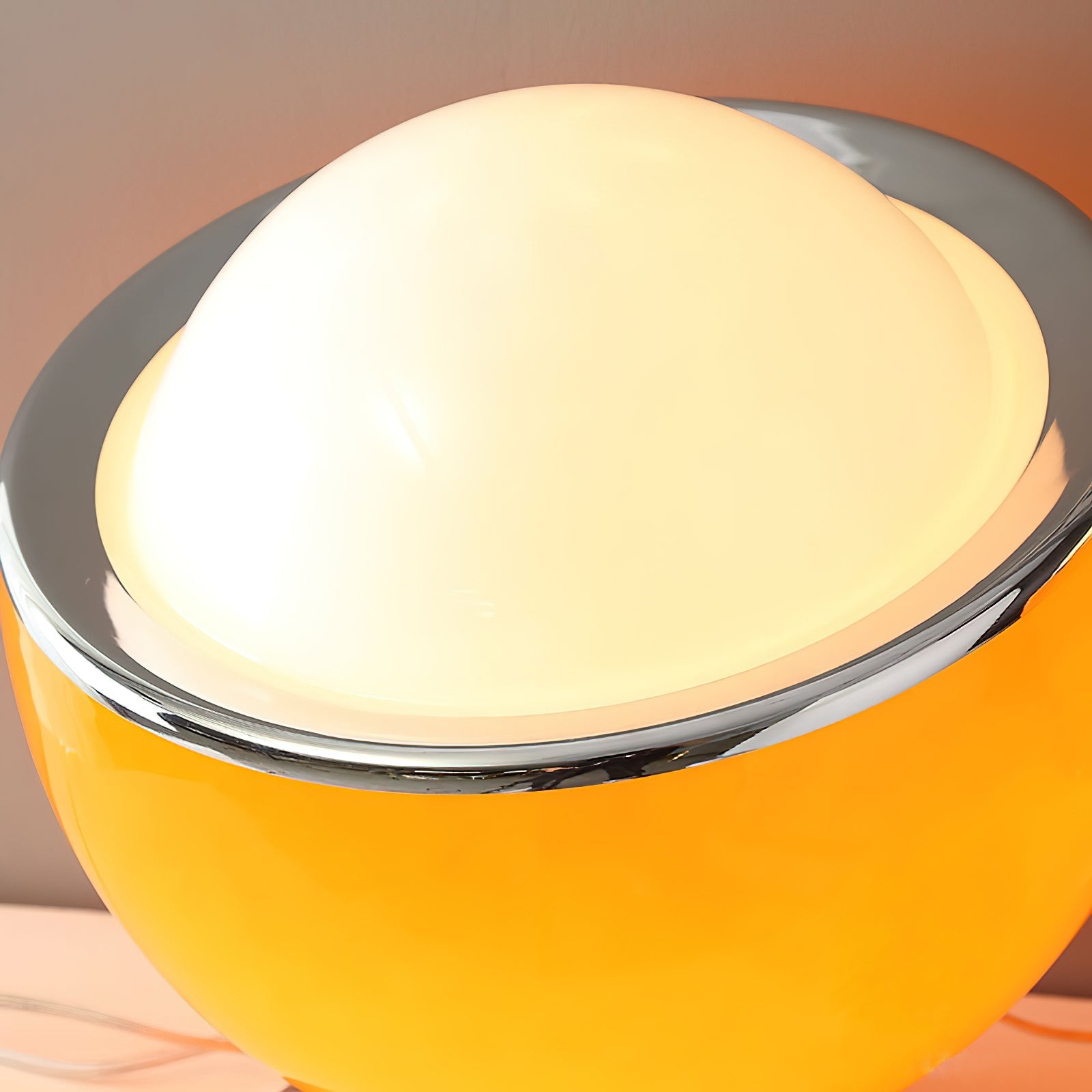 Lámpara de Mesa Planetaria de Acero Inoxidable y Vidrio – Diseño Esférico Colorido 5