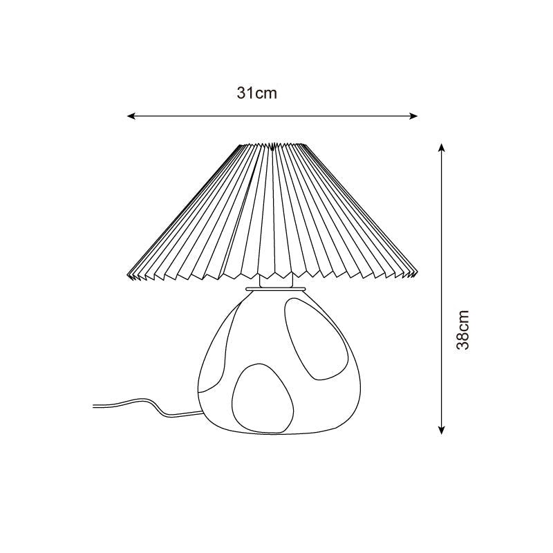 Lámpara de Mesa Pleated Cavolo de Vidrio en Negro y Blanco, Diseño Elegante para Iluminación Acogedora y Funcional 4