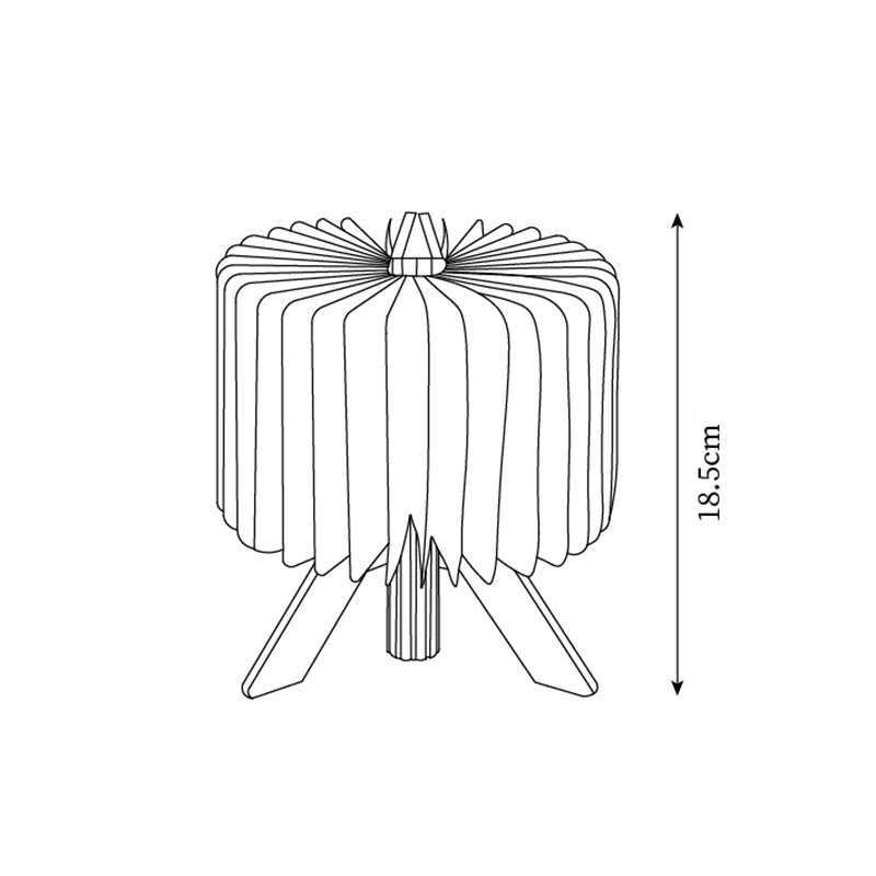 Lámpara de Mesa Plegable de Madera y Pantalla de Papel DuPont – Diseño Moderno y Funcional para Mesita de Noche 4