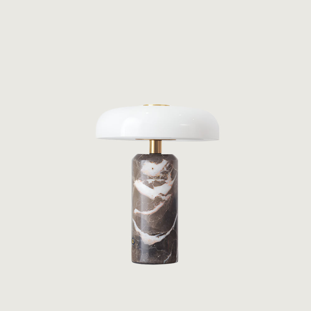 Lámpara de Mesa Portátil de Mármol con Luz LED Ajustable y Diseño Moderno 1