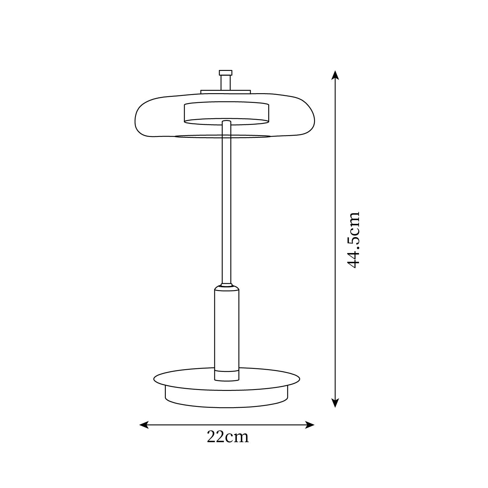 Lámpara de Mesa Redonda LED de Vidrio y Latón, 22 cm de Diámetro, Luz Cálida 3000K, Ideal para Mesita de Noche y Decoración Interior 4