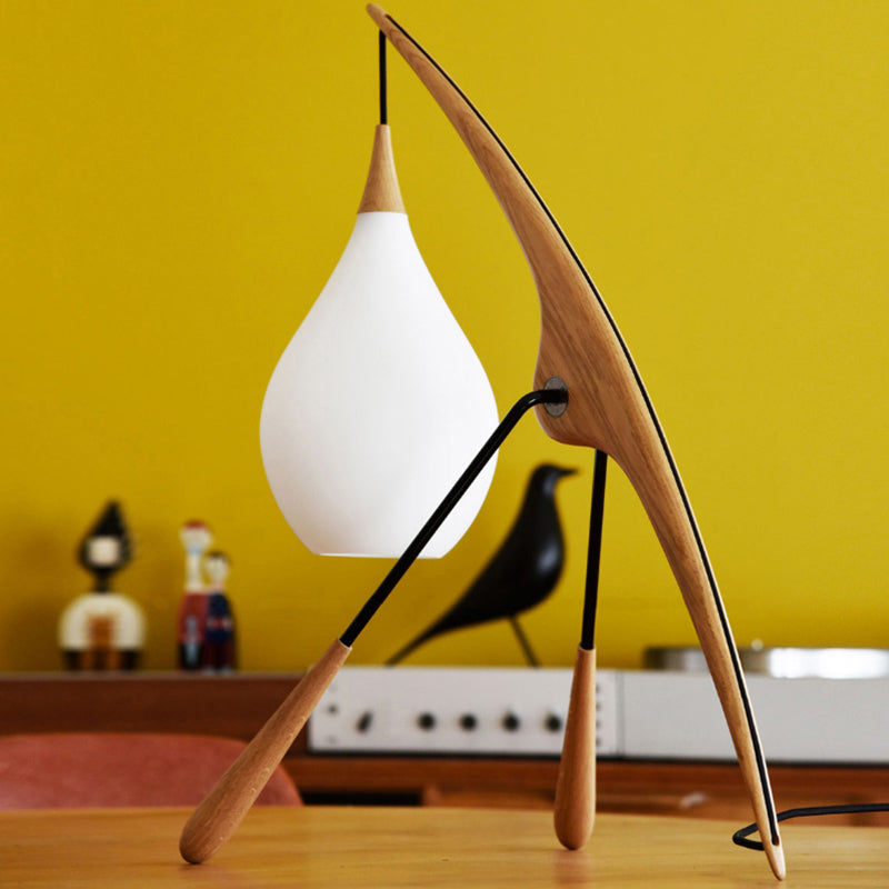 Lámpara de Mesa Retro-Futurista de Madera y Vidrio – Diseño Sostenible en Dos Colores 7
