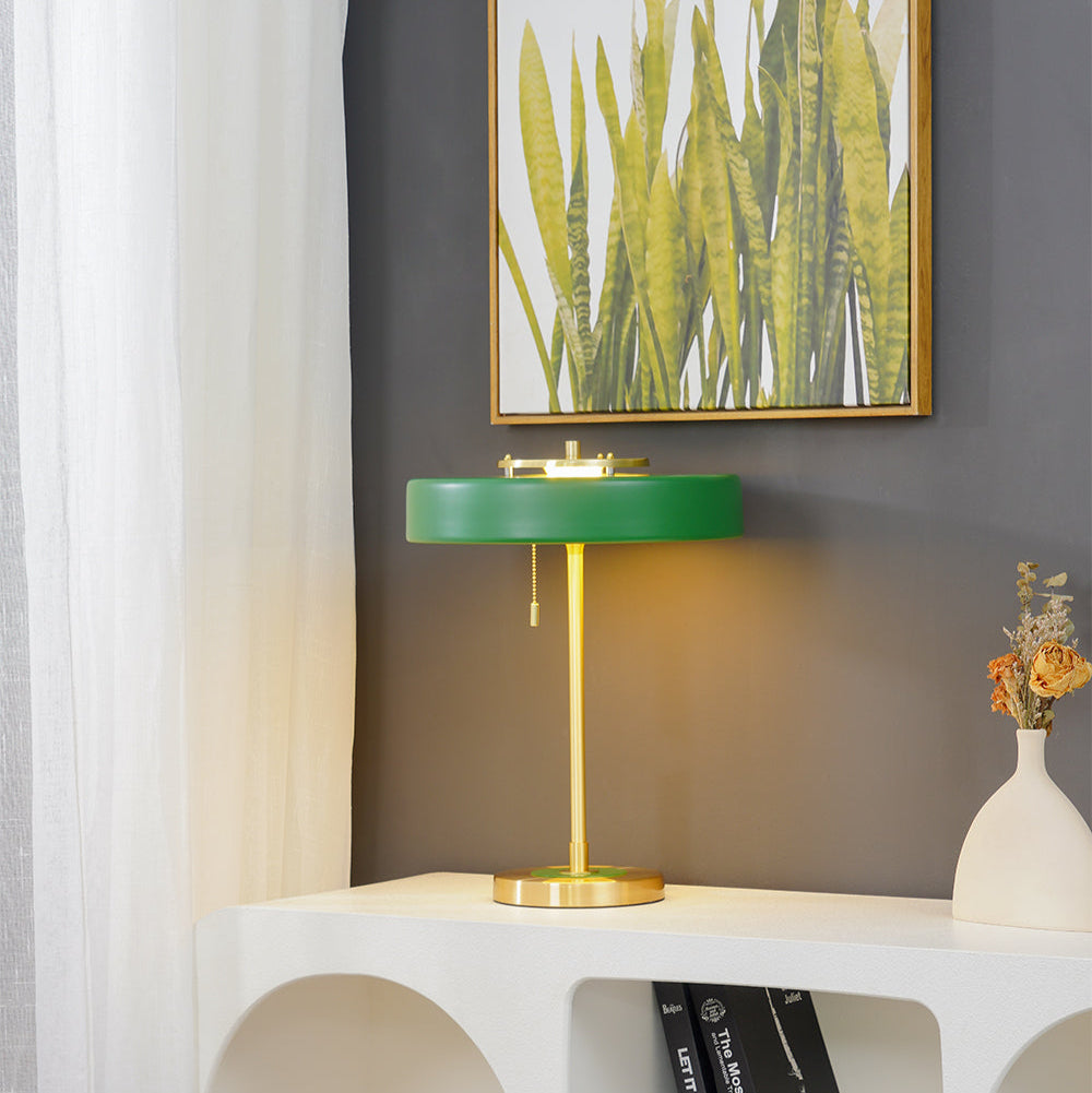 Lámpara de Mesa Revolve con Difusor Acrílico y Base de Metal – Iluminación Moderna para Mesita de Noche o Escritorio 8