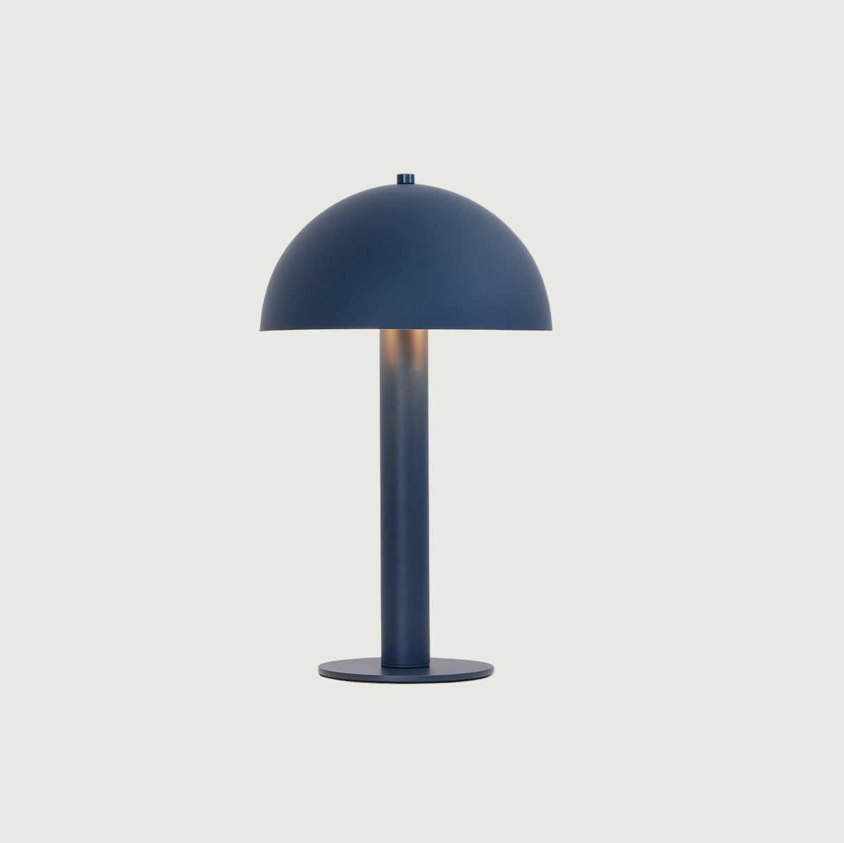 Lámpara de Mesa Sidnie con Diseño de Hongo – Cuerpo Metálico en Blanco, Azul y Cobre 1