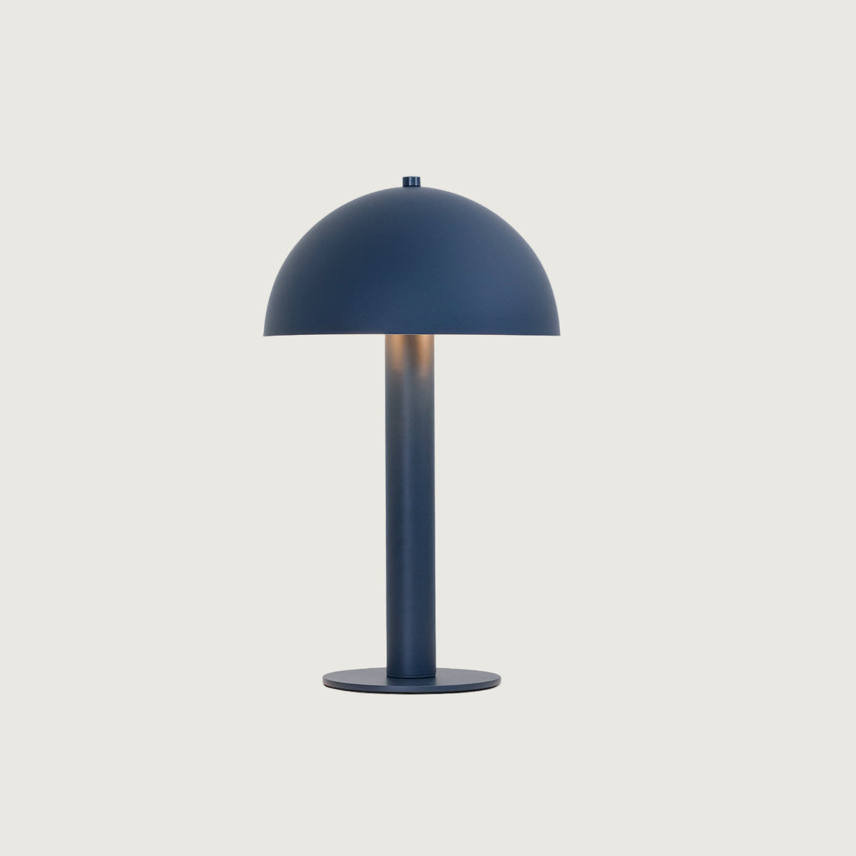 Alyne - Lámpara de Mesa con Diseño de Hongo – Cuerpo Metálico en Blanco - Azul y Cobre