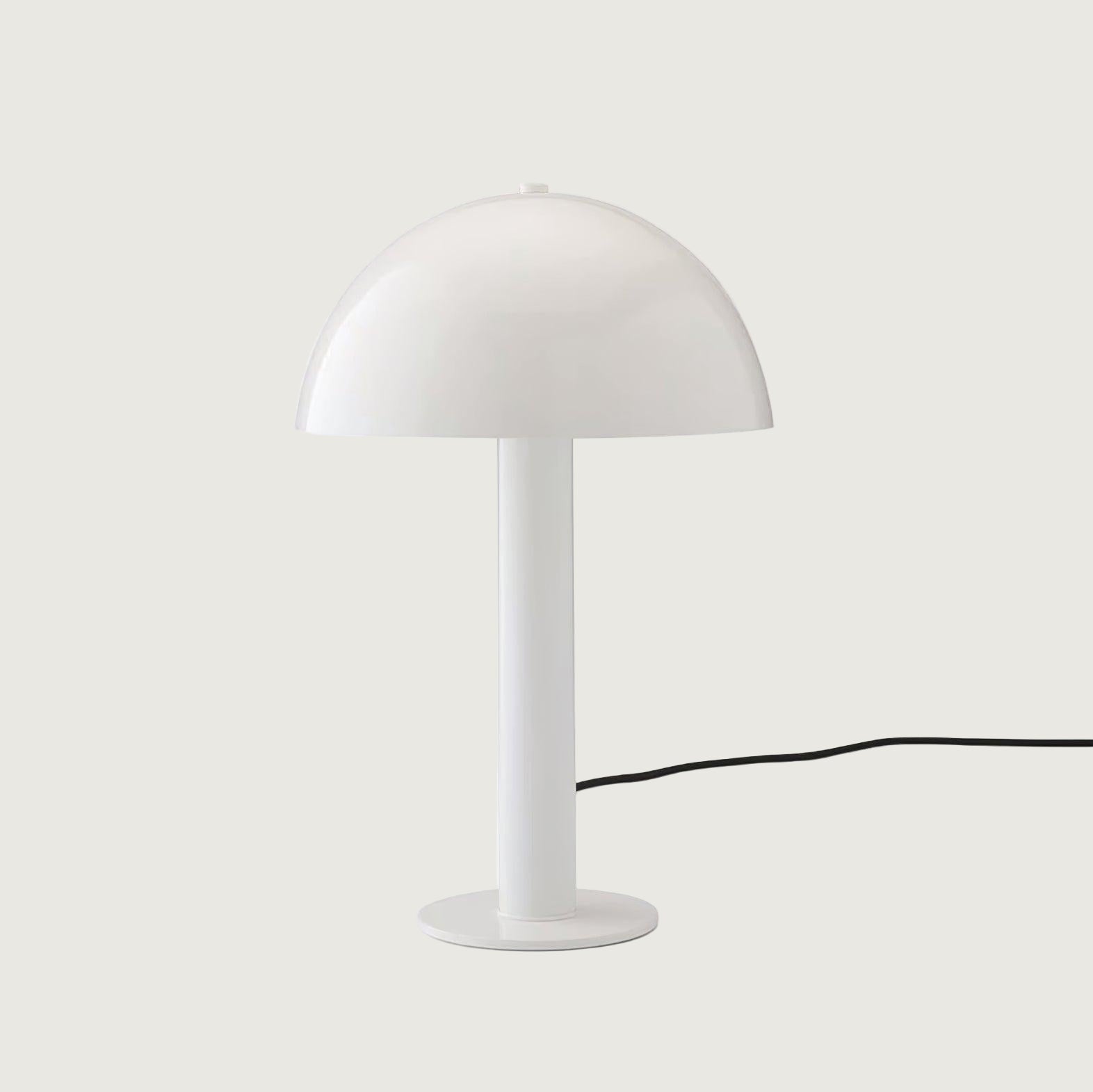 Lámpara de Mesa Sidnie con Diseño de Hongo – Cuerpo Metálico en Blanco, Azul y Cobre 10