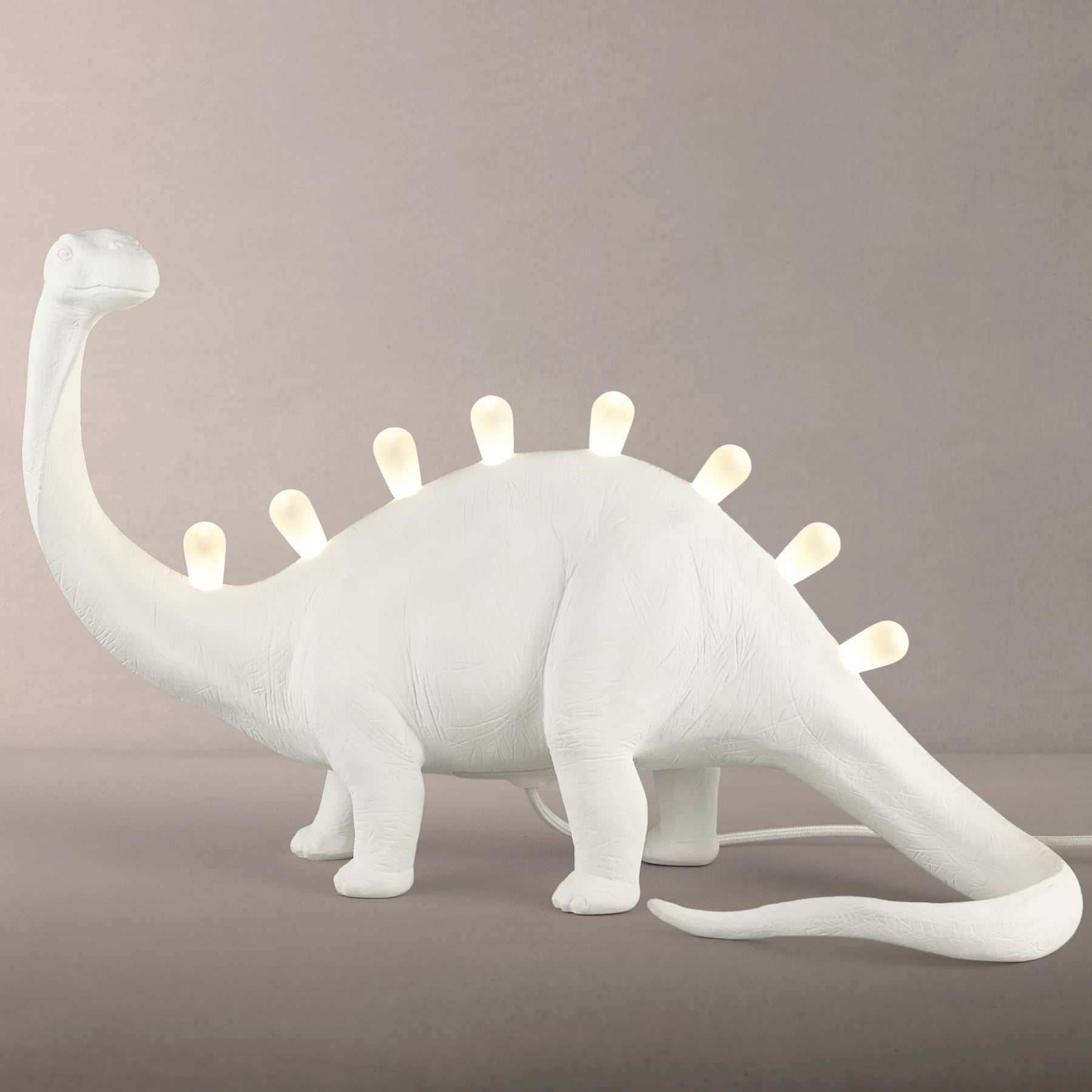 Lámpara de Mesa Stegosaurus de Resina LED, Diseño Creativo para Mesita de Noche o Escritorio, Tamaño Rex y Bronto 3