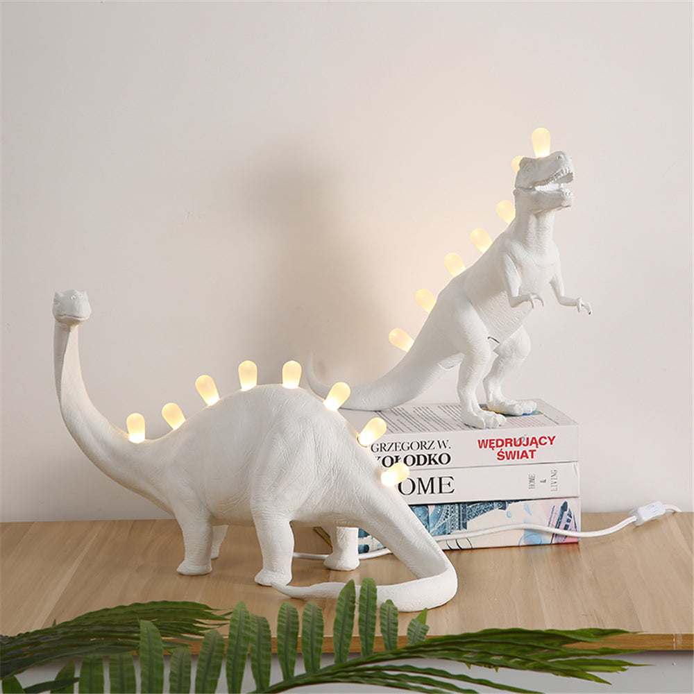 Lámpara de Mesa Stegosaurus de Resina LED, Diseño Creativo para Mesita de Noche o Escritorio, Tamaño Rex y Bronto 4