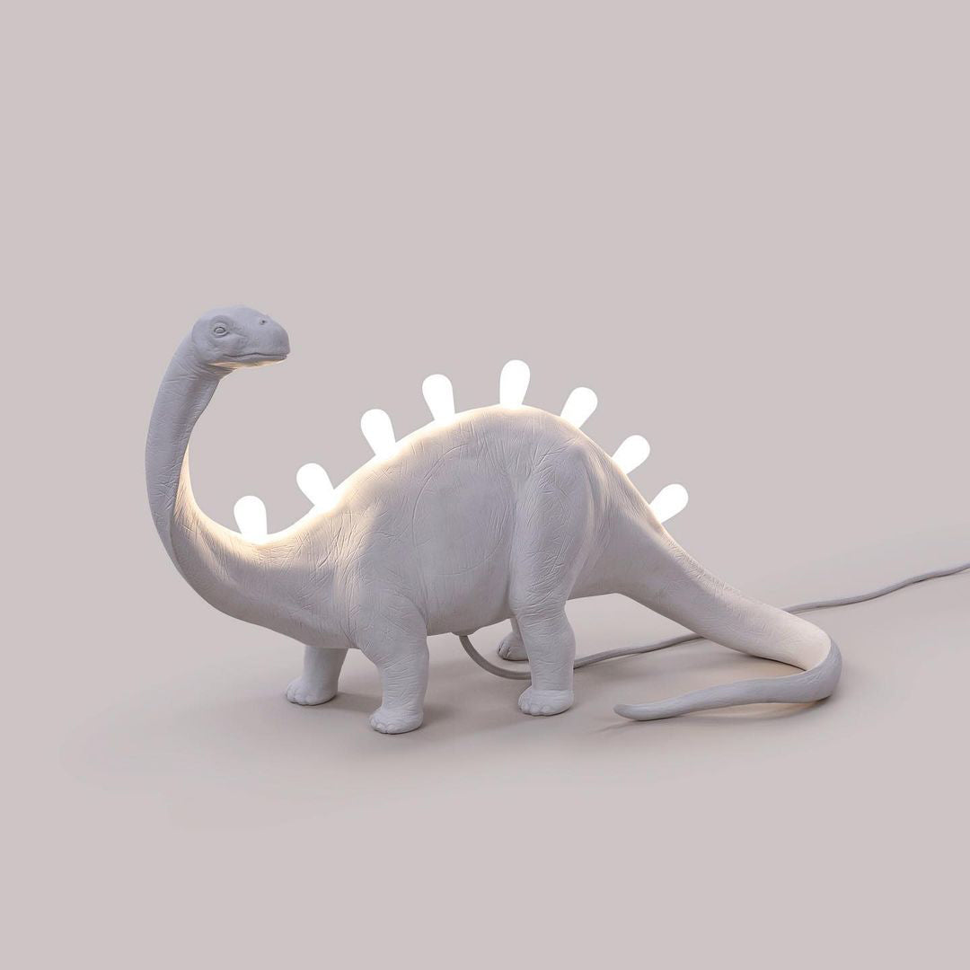 Lámpara de Mesa Stegosaurus de Resina LED, Diseño Creativo para Mesita de Noche o Escritorio, Tamaño Rex y Bronto 9