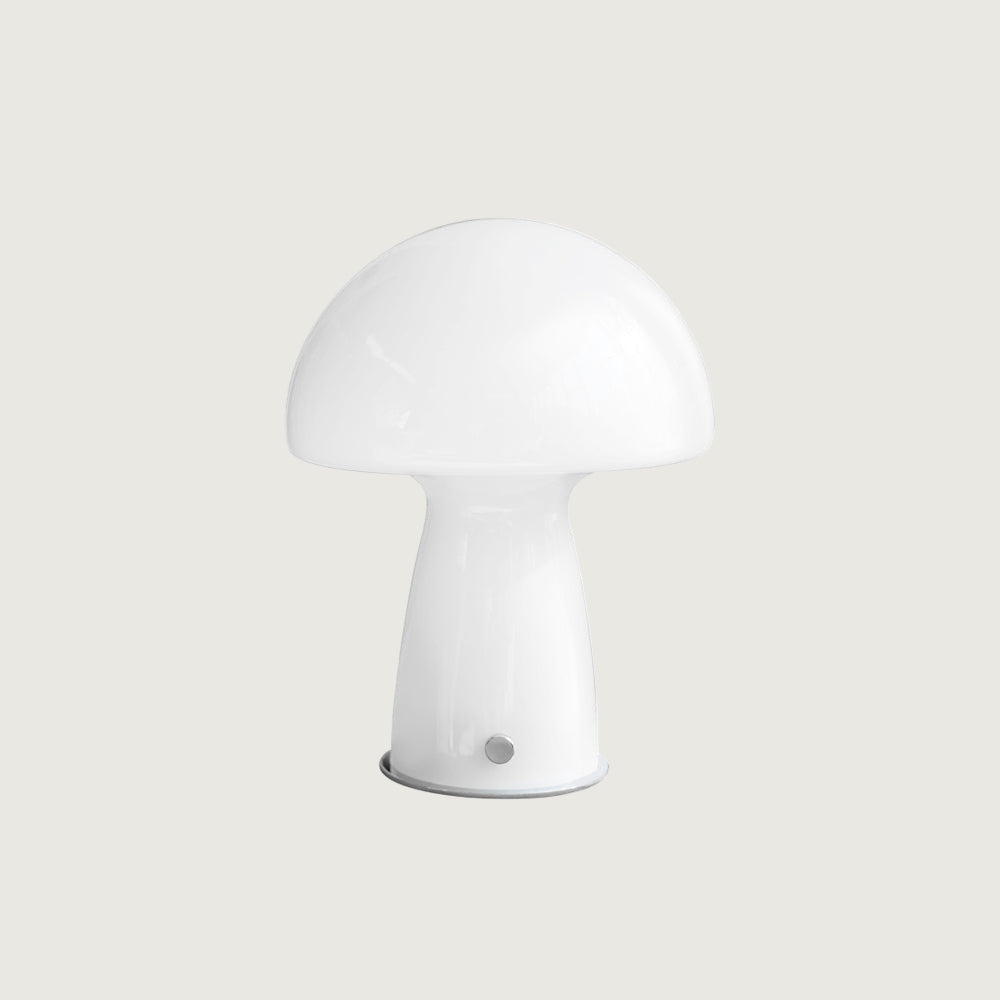 Lámpara de Mesa Tipo Hongo Retro Naranja y Blanco, Diseño Moderno para Escritorios y Mesitas de Noche 0