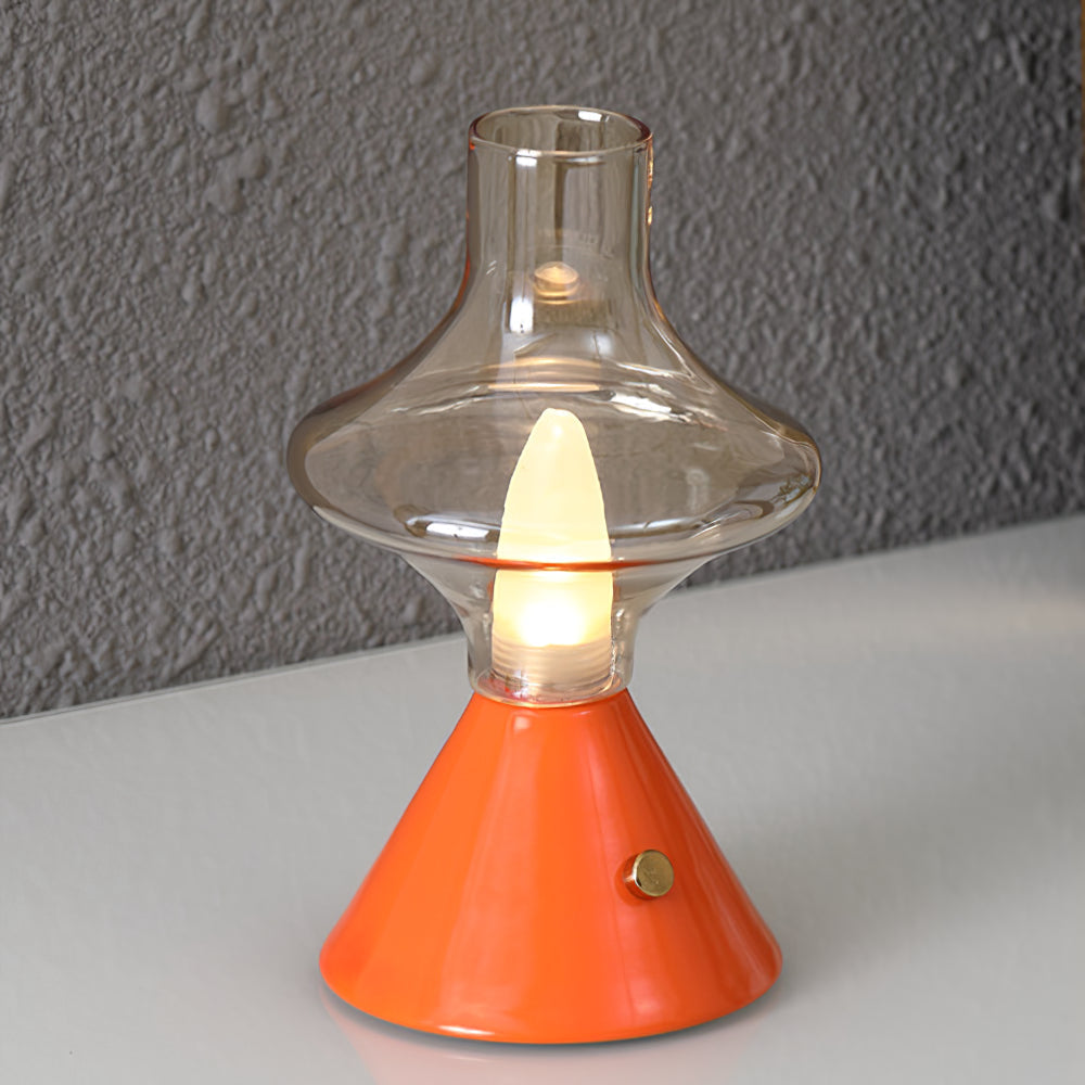 Lámpara de Mesa Vintage Recargable LED, Diseño de Teatro, Metal y Vidrio, Batería 2000 mAh, Ideal para Interior 11