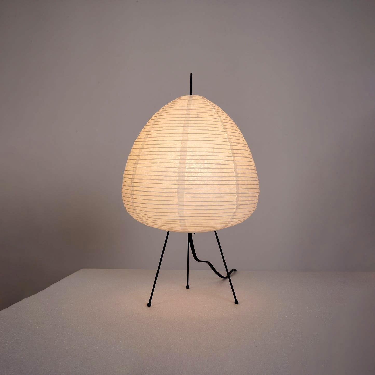 Lámpara de Mesa Washi de Papel de Morera y Metal – Diseño Japonés, Luz Suave y Acogedora 6