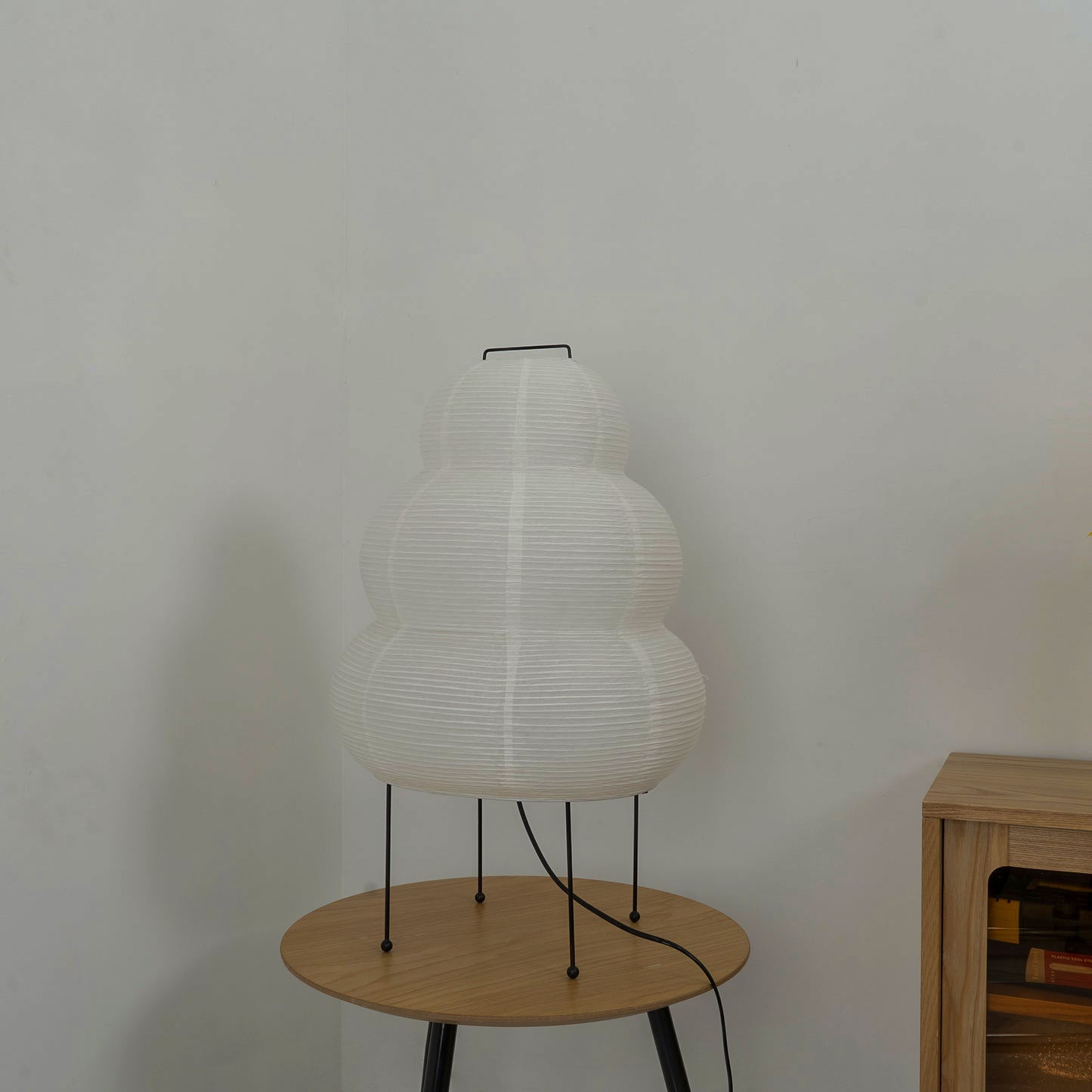 Lámpara de Mesa Washi de Papel de Morera y Metal – Diseño Japonés, Luz Suave y Acogedora 7