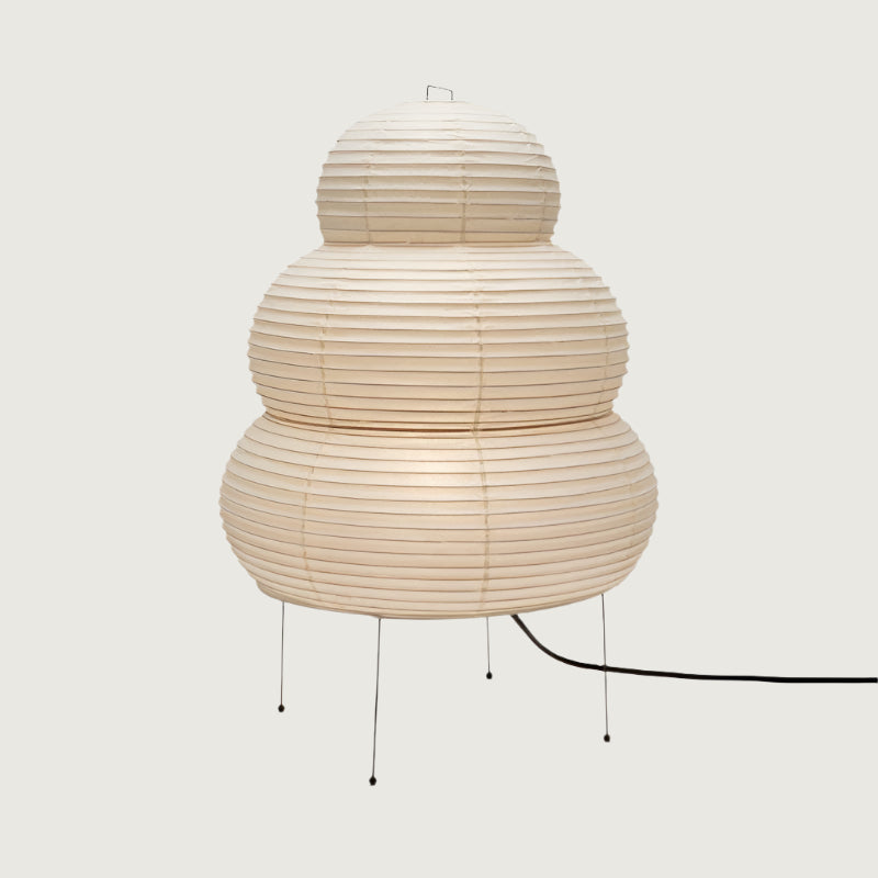 Lámpara de Mesa Washi de Papel de Morera y Metal – Diseño Japonés, Luz Suave y Acogedora 9