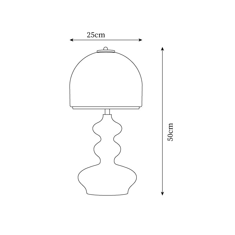 Lámpara de Mesa Willow con Base de Madera y Pantalla de Vidrio Caramelo – Diseño Moderno Retro para Iluminación Interior 5