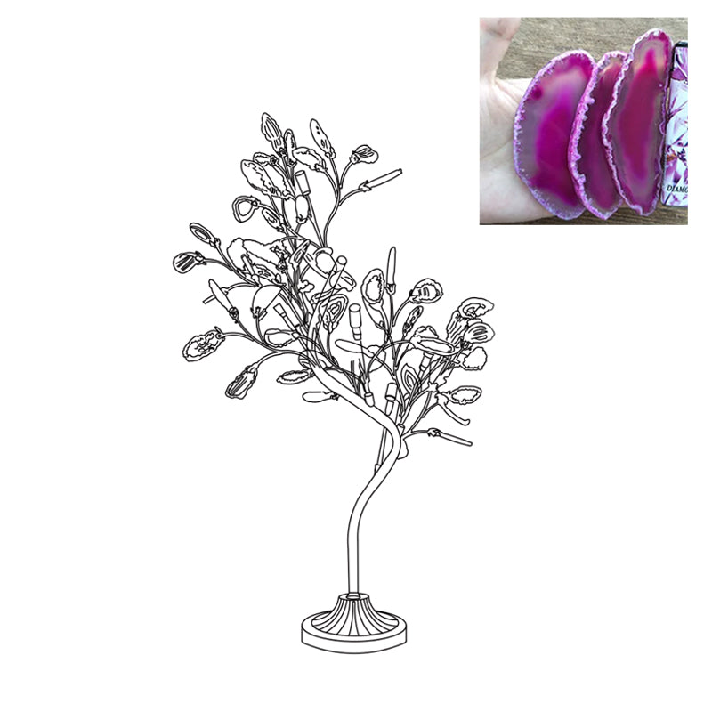 Lámpara de Mesa de Ágata con Cuerpo de Metal y Diseño Clásico – Varios Colores Disponibles 11