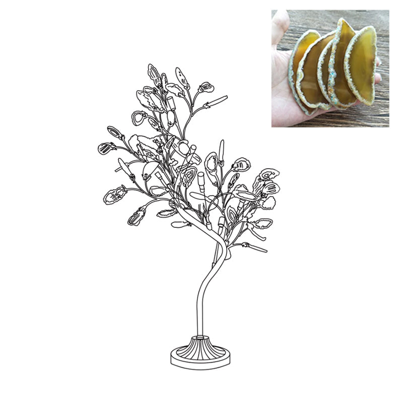 Lámpara de Mesa de Ágata con Cuerpo de Metal y Diseño Clásico – Varios Colores Disponibles 13