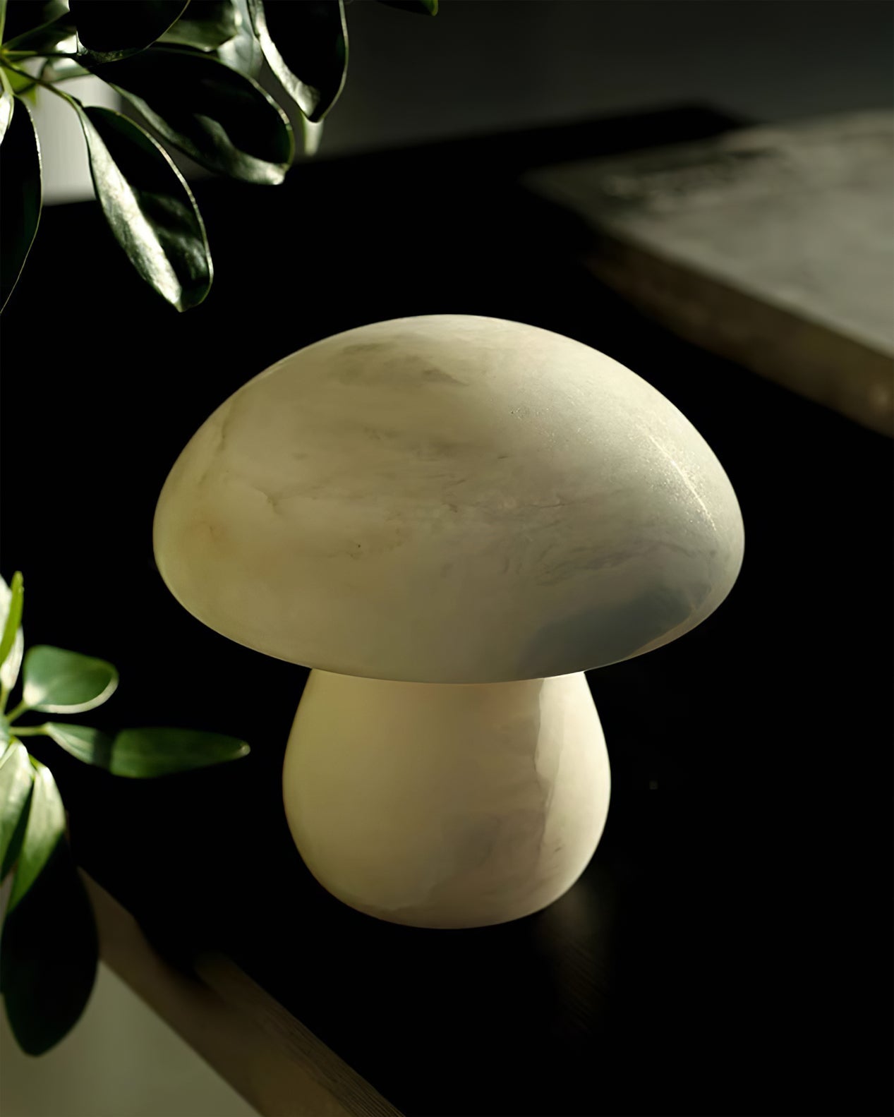 Lámpara de Mesa de Alabastro en Forma de Hongo – Diseño Moderno y Acogedor 4