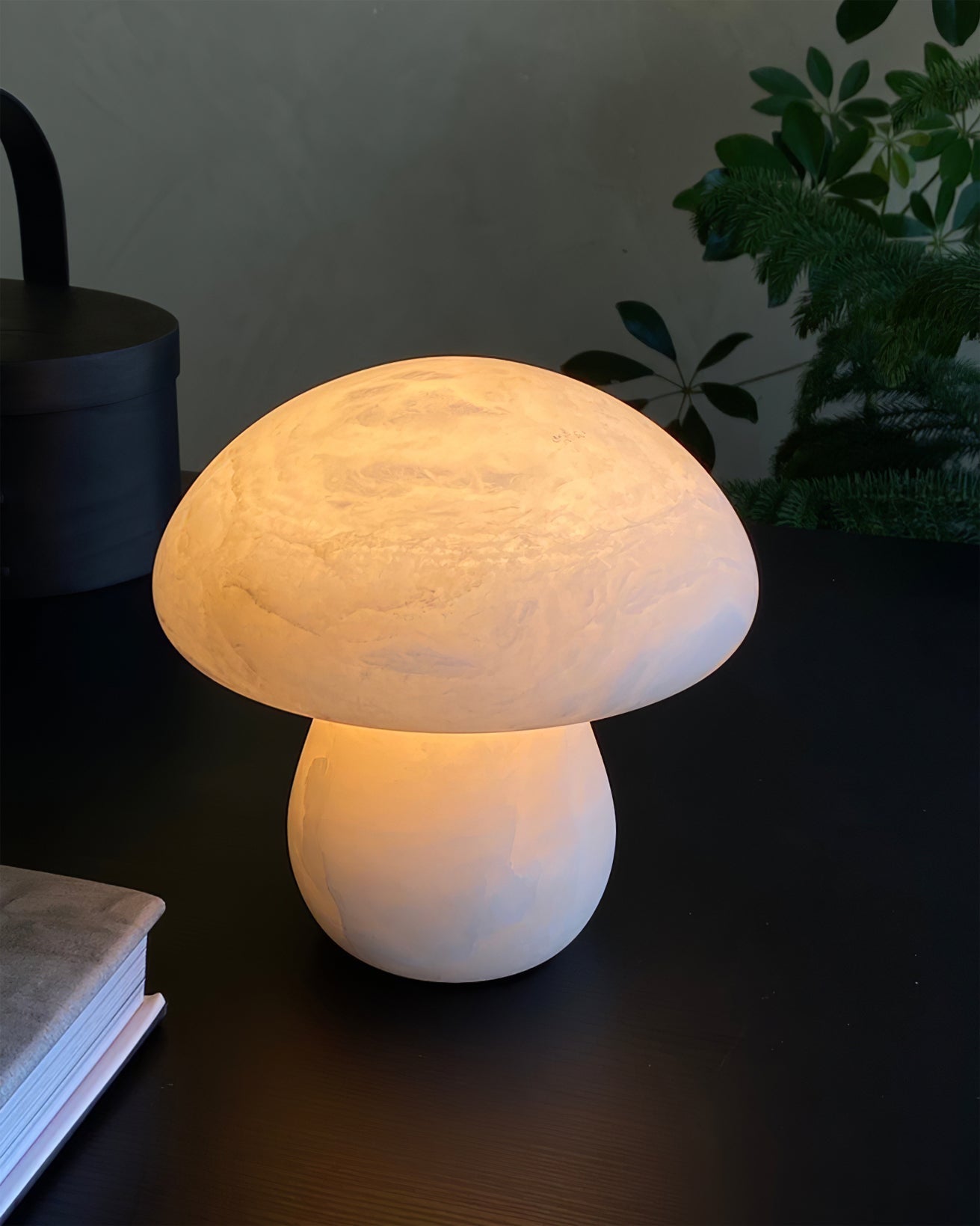 Lámpara de Mesa de Alabastro en Forma de Hongo – Diseño Moderno y Acogedor 5