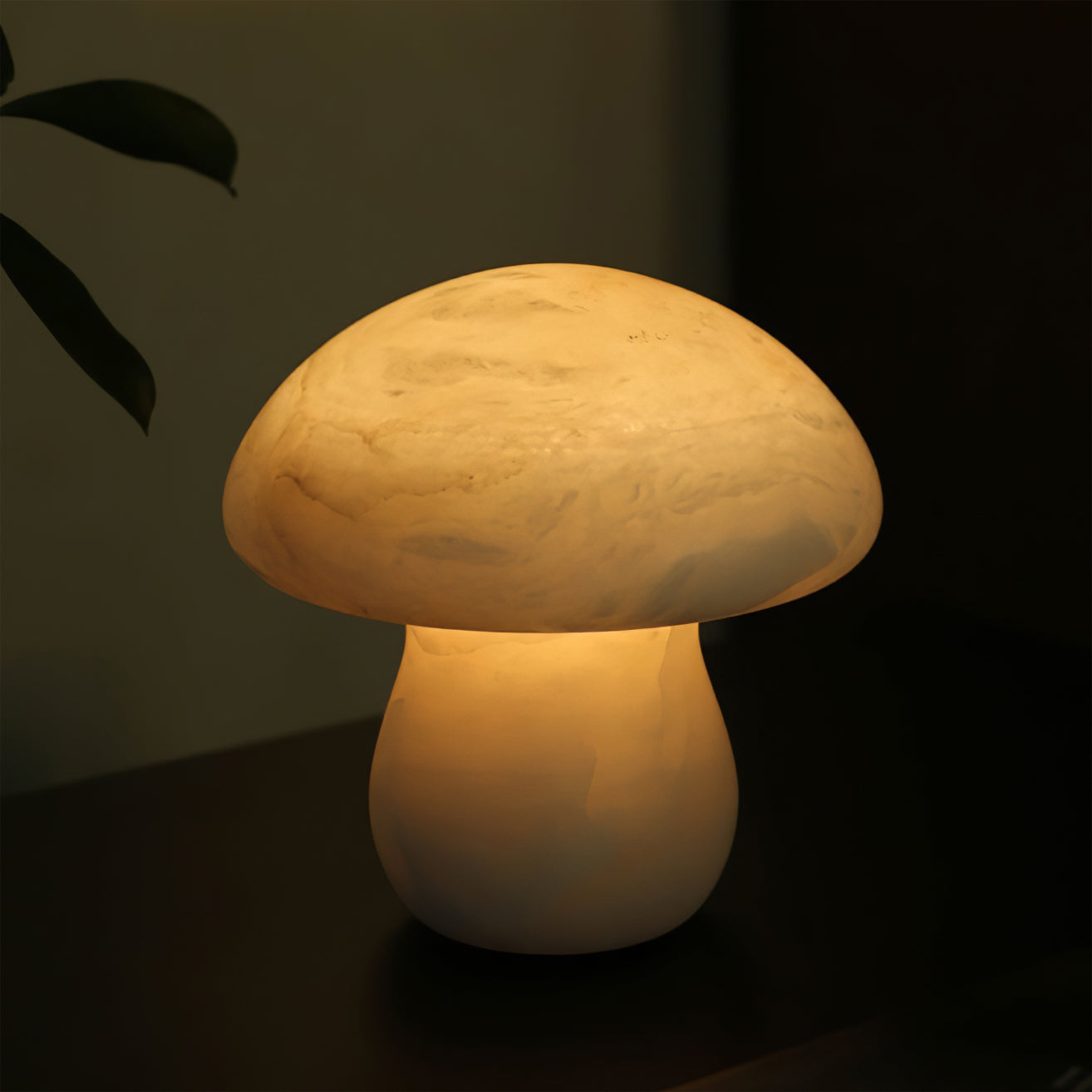Lámpara de Mesa de Alabastro en Forma de Hongo – Diseño Moderno y Acogedor 8