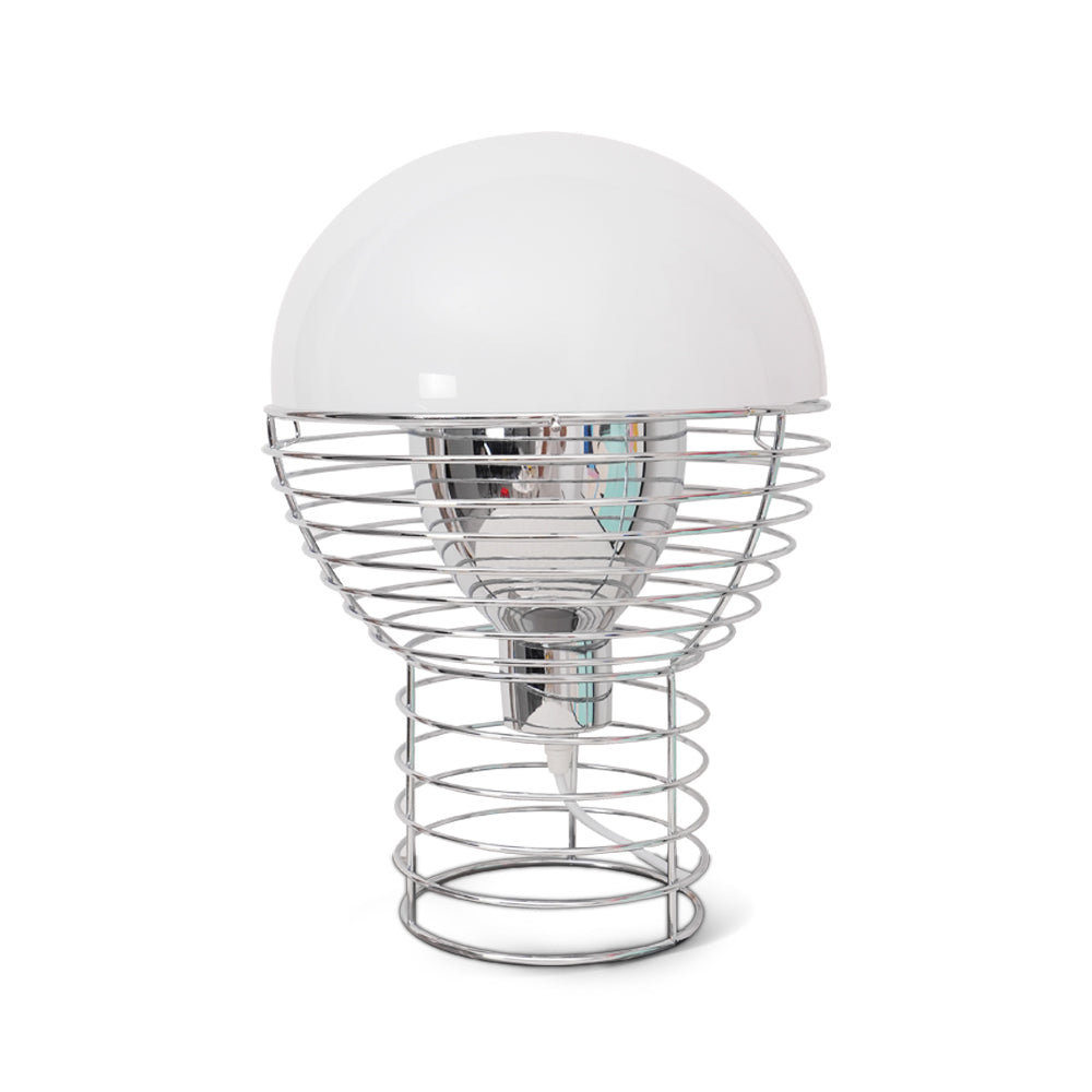 Lámpara de Mesa de Alambre Minimalista con Acabado Metálico – Ideal para Interiores Modernos, Compatible con Bombillas E26/E27 9