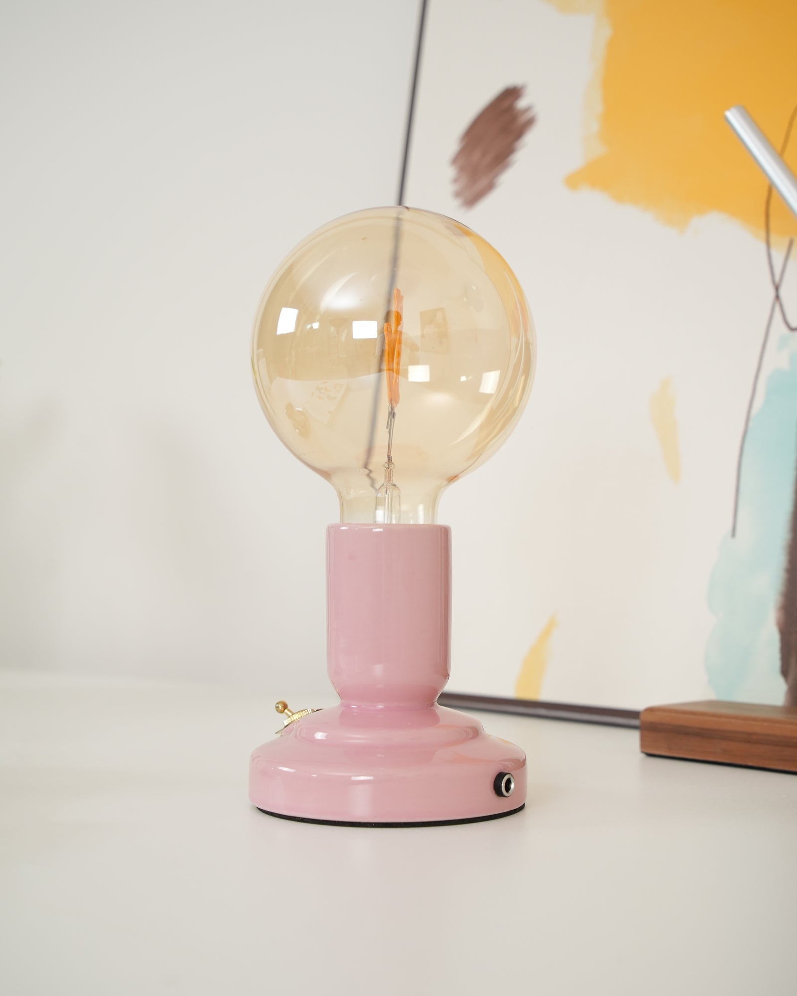 Lámpara de Mesa de Cerámica Rosa Estilo Nórdico con Diseño de Gato y Batería Integrada - Ideal para Mesita de Noche o Escritorio 6