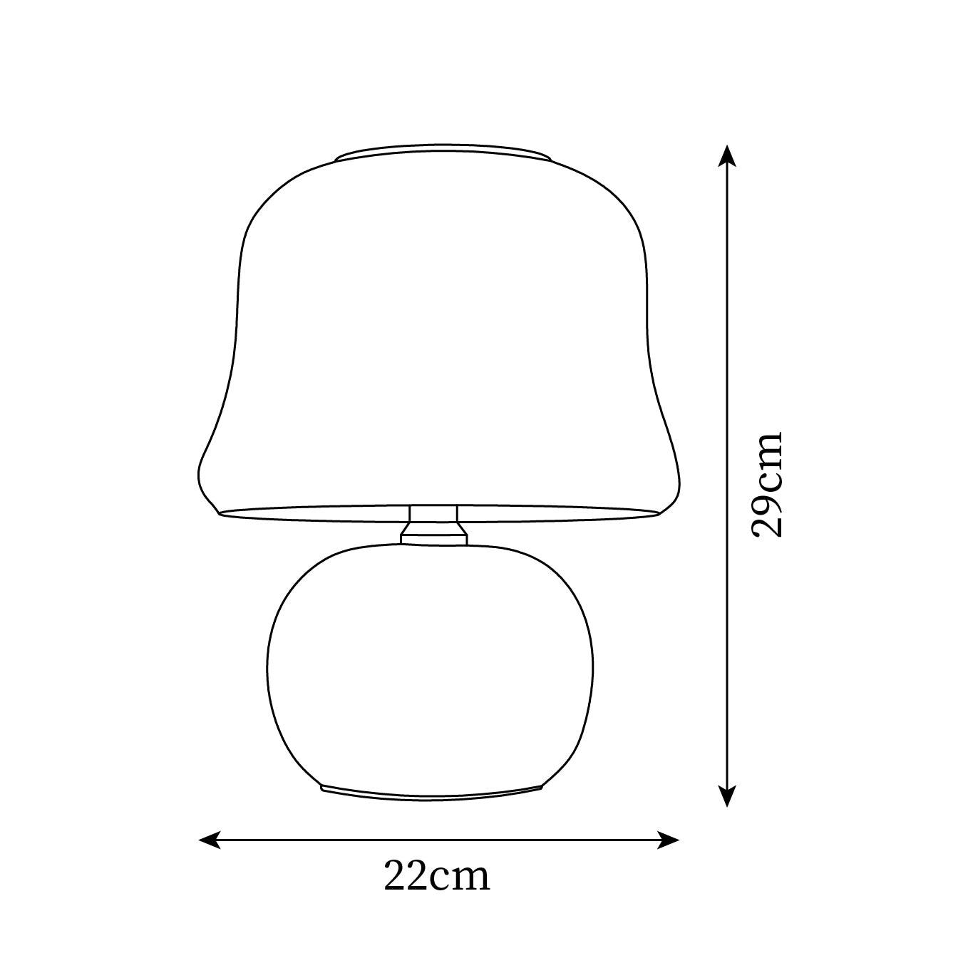 Lámpara de Mesa de Cerámica en Forma de Hongo, Diseño Italiano, Color Beige y Amarillo 5