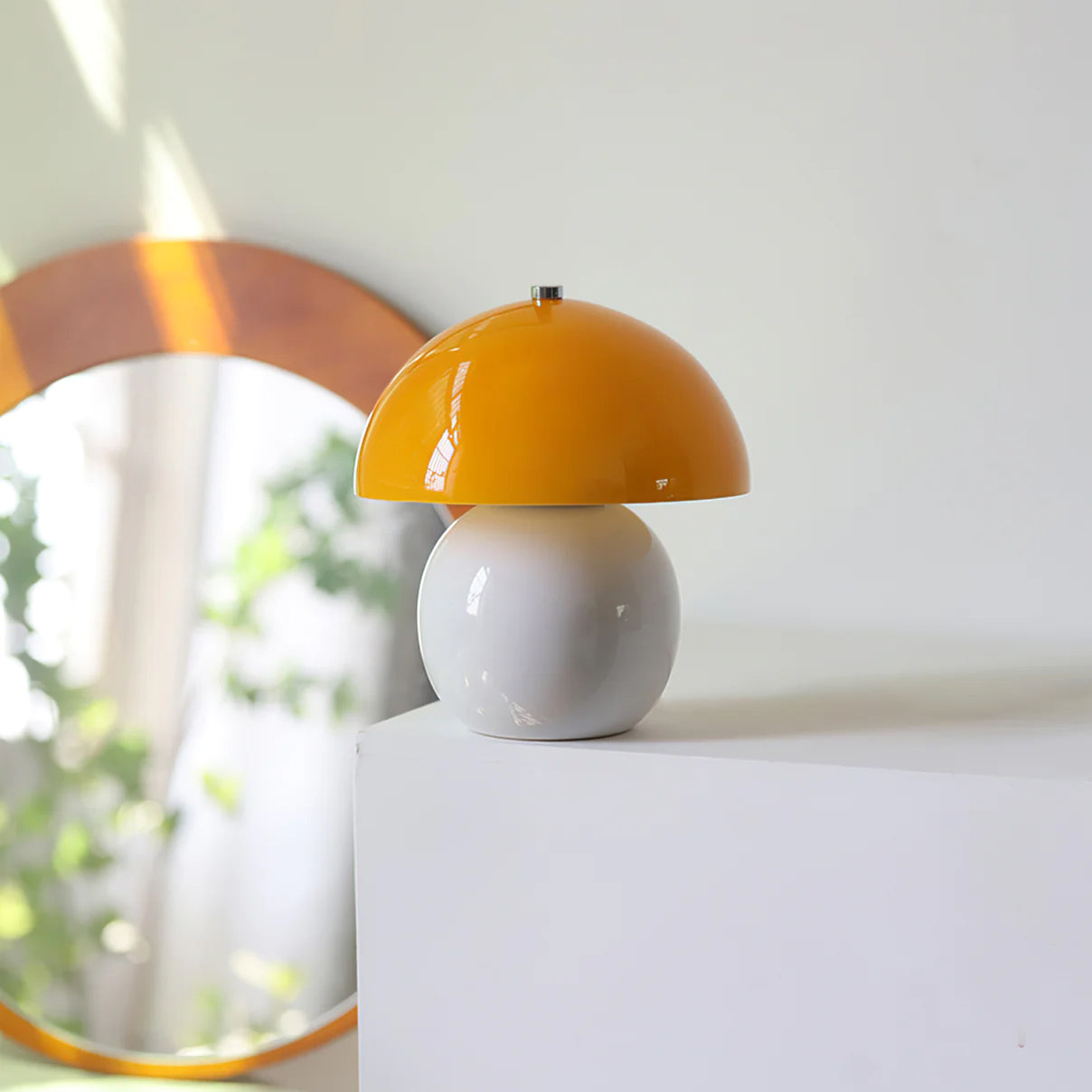 Lámpara de Mesa de Cerámica en Forma de Hongo con Batería Integrada - Luz LED 2