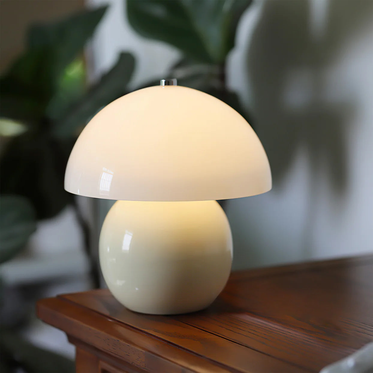Lámpara de Mesa de Cerámica en Forma de Hongo con Batería Integrada - Luz LED 6